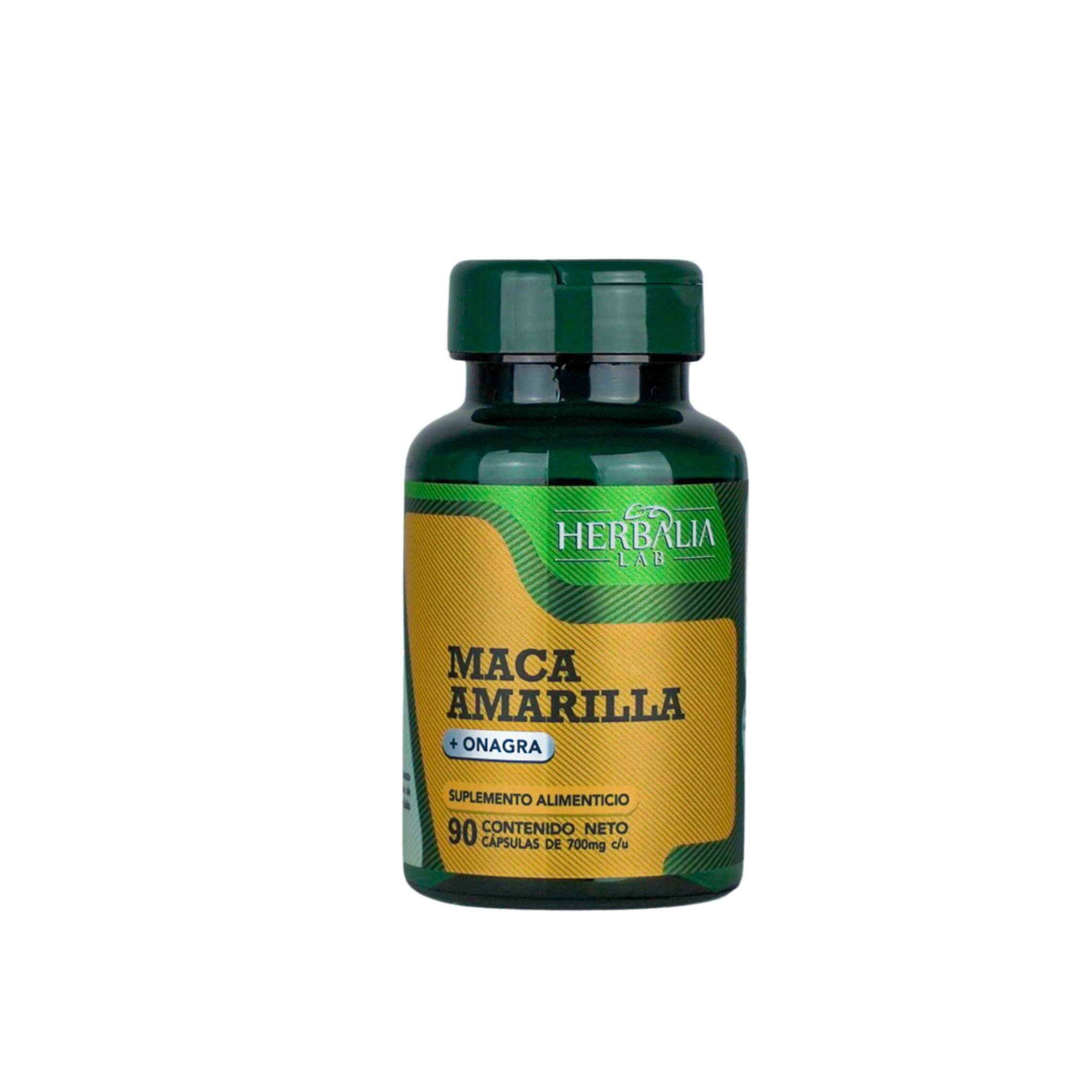 Herbalia Lab, Maca Amarilla con Onagra, Especialidad en Bienestar Femenino, 90 Cápsulas.