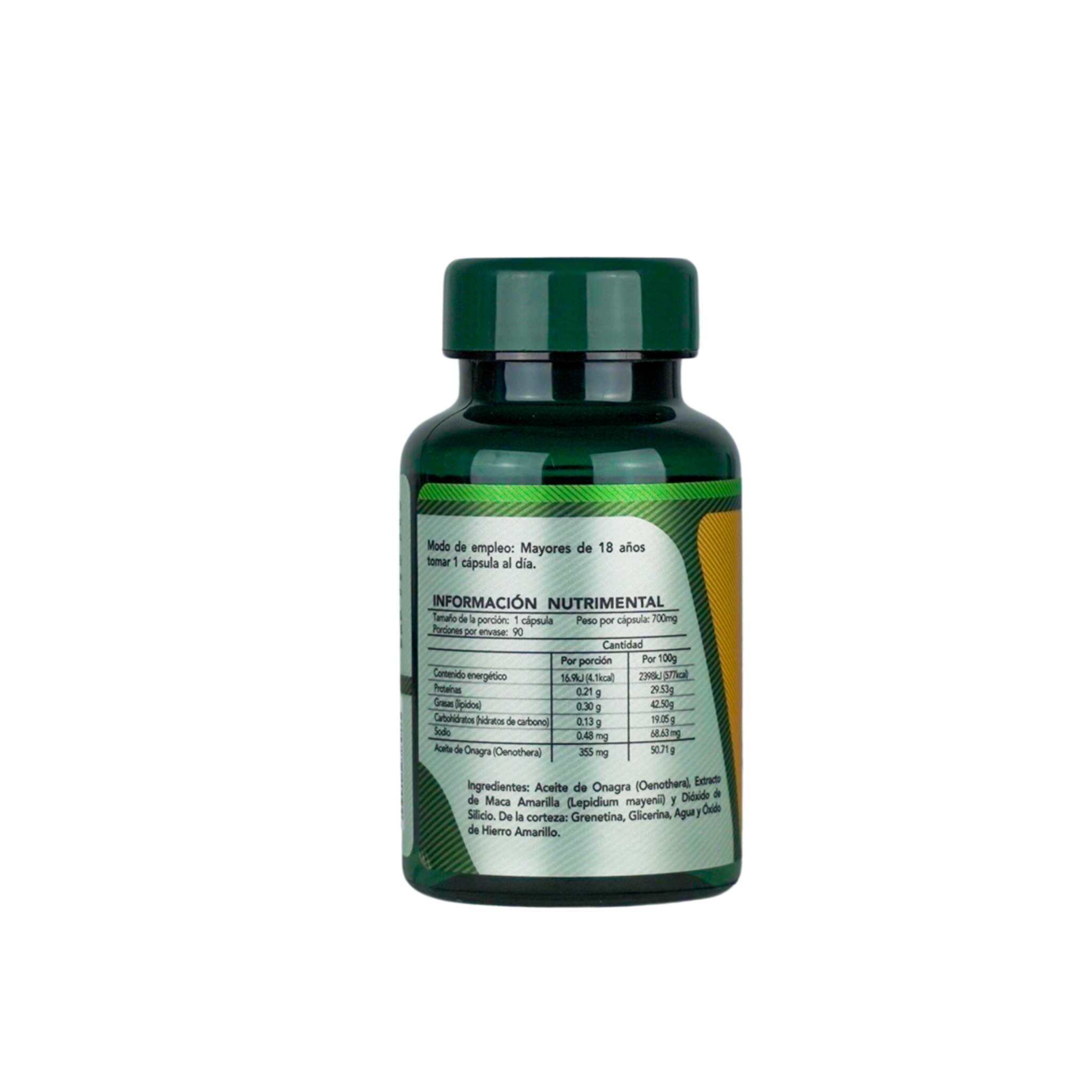 Herbalia Lab, Maca Amarilla con Onagra, Especialidad en Bienestar Femenino, 90 Cápsulas.