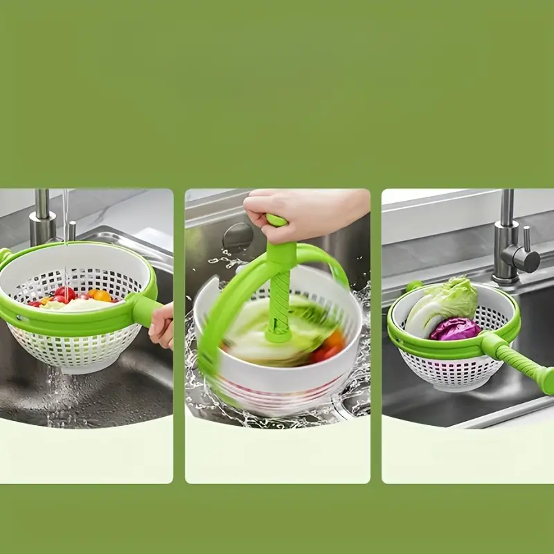 Escurridor De Verduras Y Centrifugador De Lechuga Giratorio