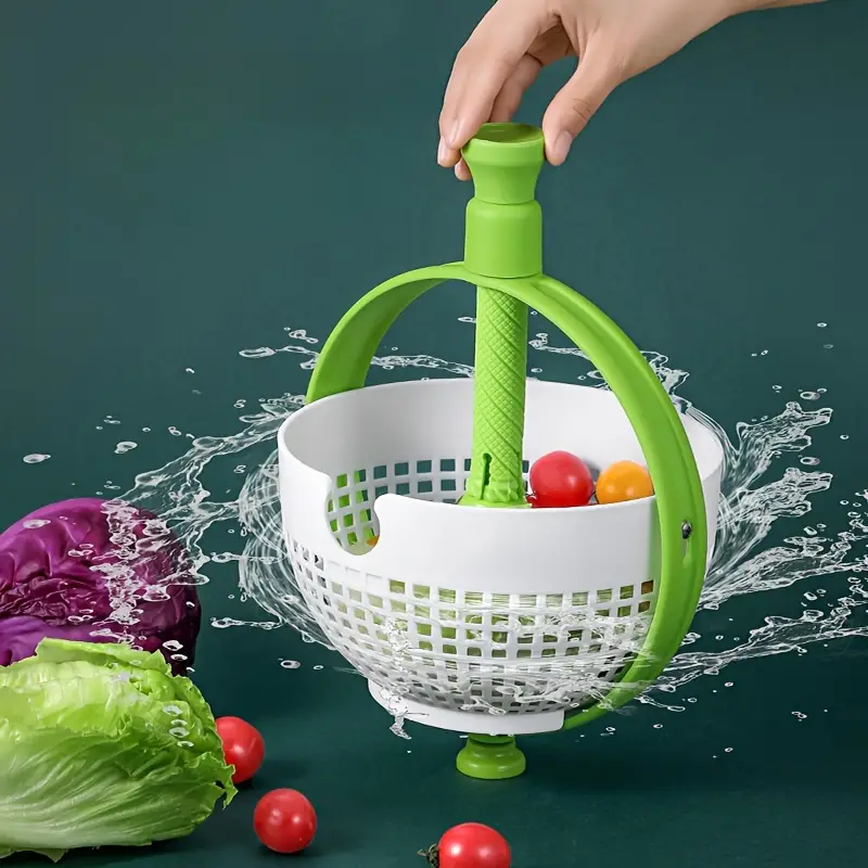 Escurridor De Verduras Y Centrifugador De Lechuga Giratorio