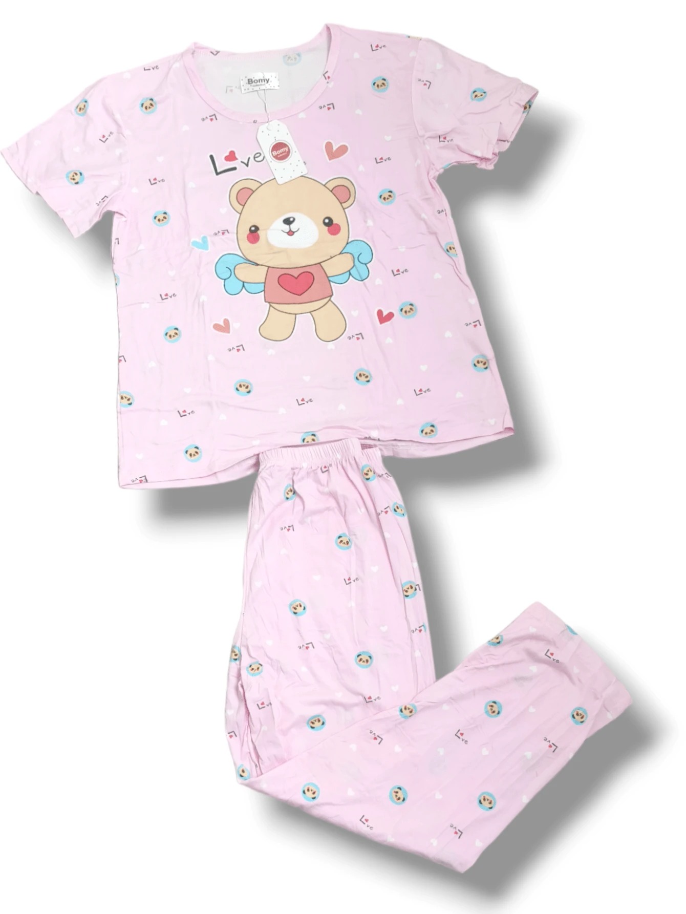 Pijama para mujer ligera, conjunto de 2 piezas, pijama kawaii unitalla