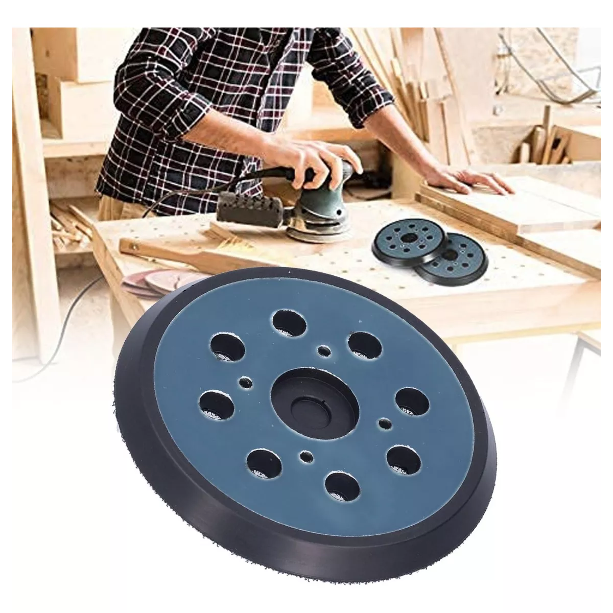 Par 2pcs Base Soporte Lijadora Reemplazo 8 Agujeros 5".
