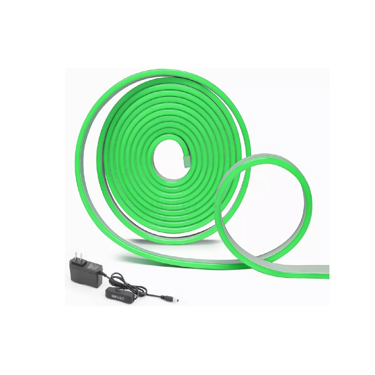 Tira de luces Hifiluz NEON LED 2835 verde 5m IP67 .