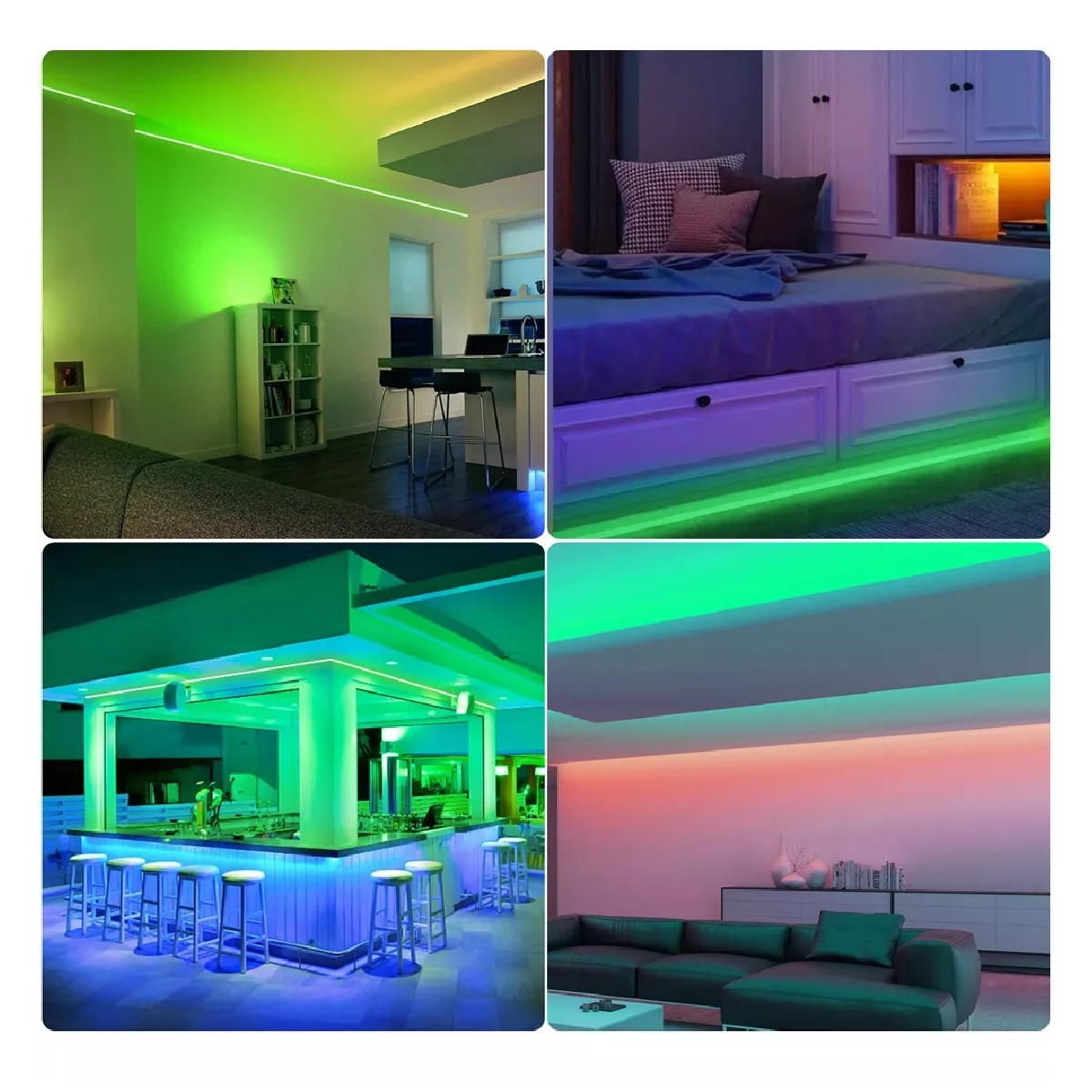 Tira de luces Hifiluz NEON LED 2835 verde 5m IP67 .