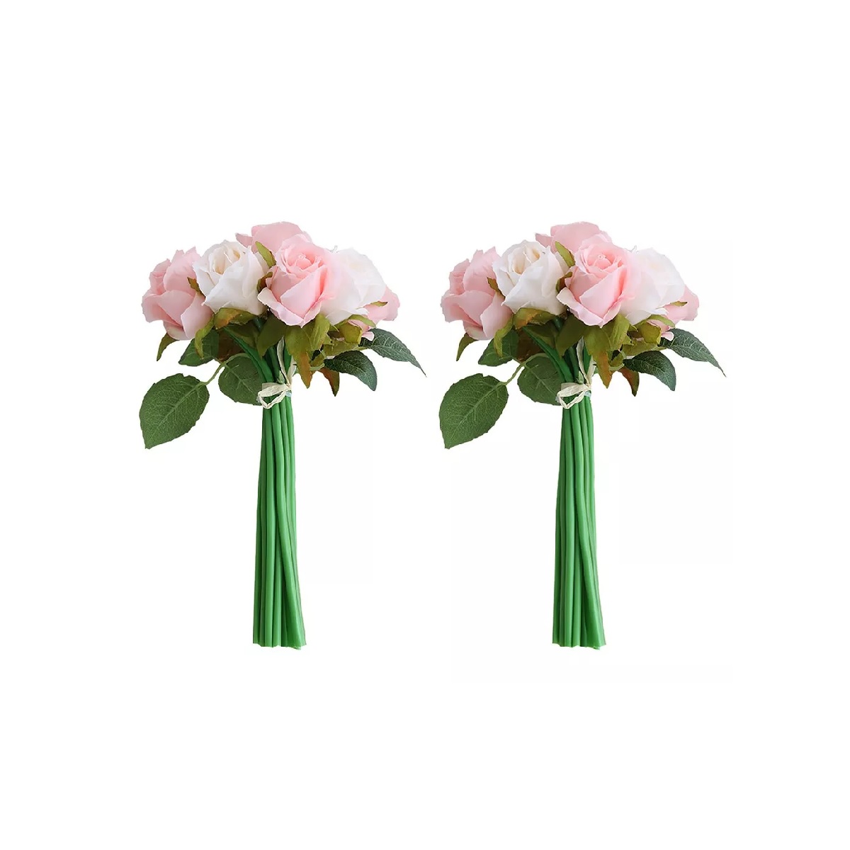 Ramo De Rosas Flores Artificiales Imitación De 24 Piezas.
