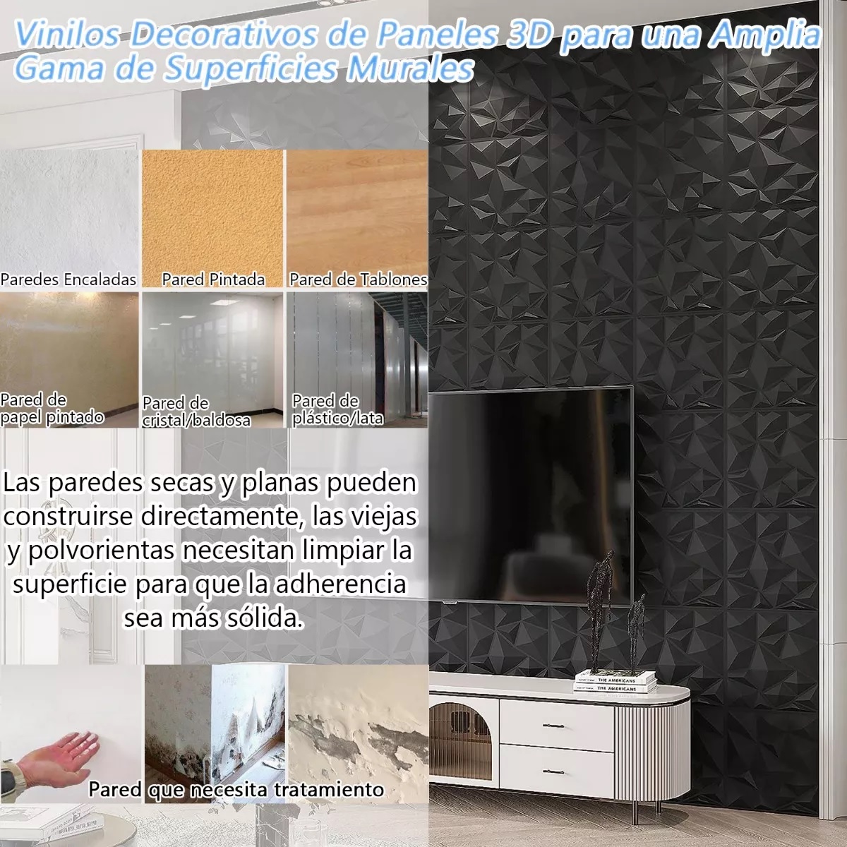 Set 40pc Panel 3d Decoración Pvc Pared Hogar Impermeable 50*50cm.