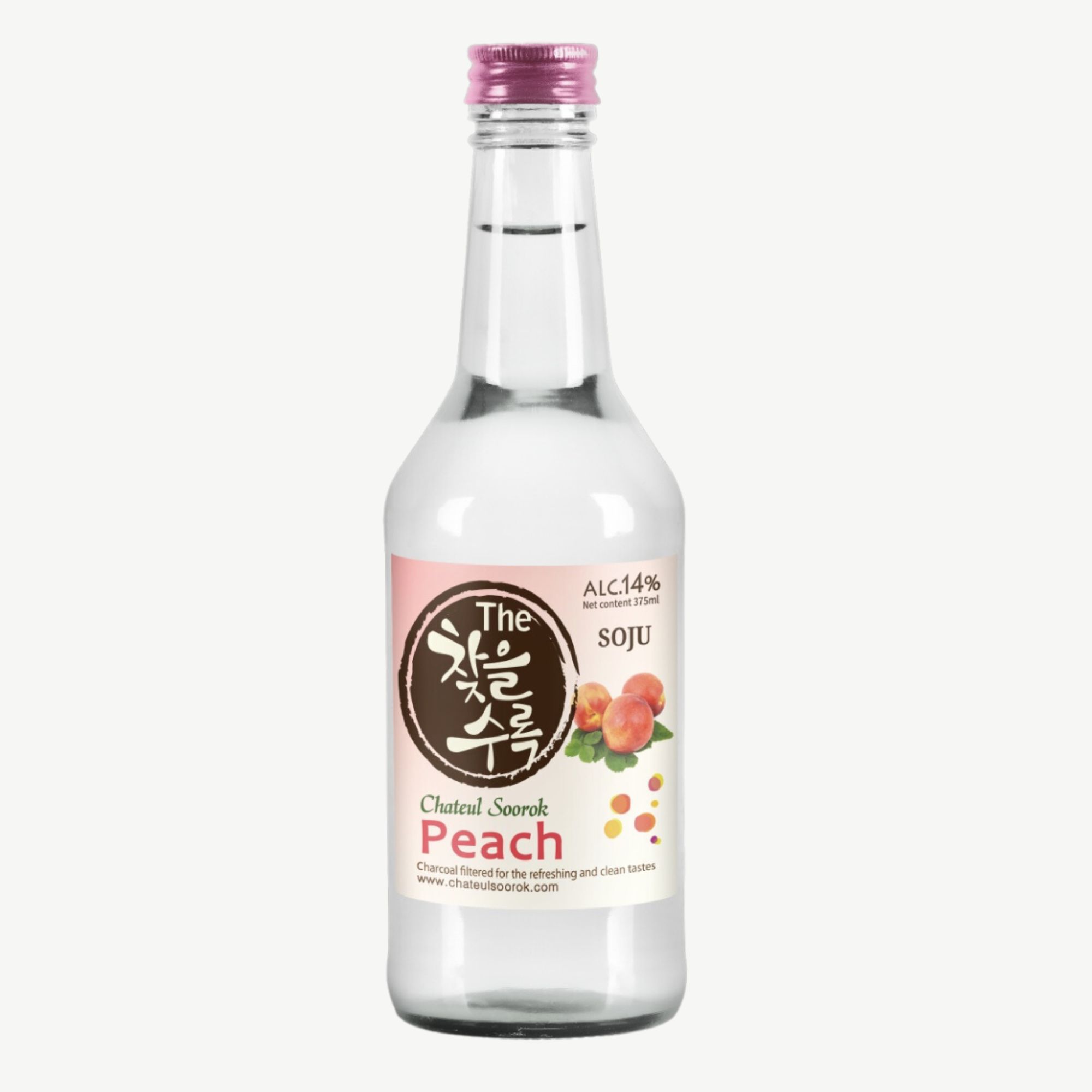 Bebida Coreana Licor Chateulsurok Sabor Durazno 8 pzs