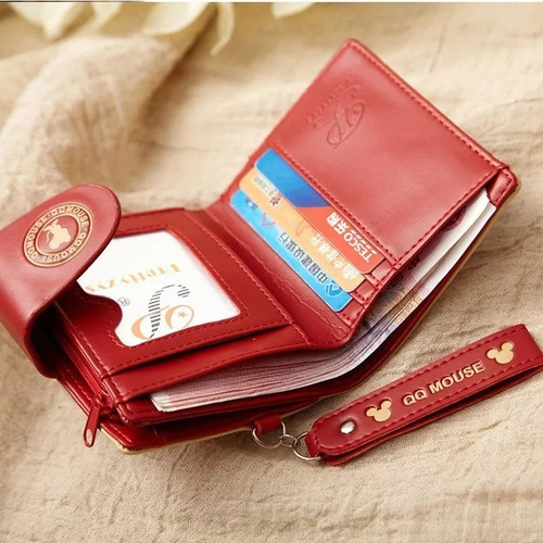 Cartera Femenina Plegable Con Cremallera De Dibujos Animados