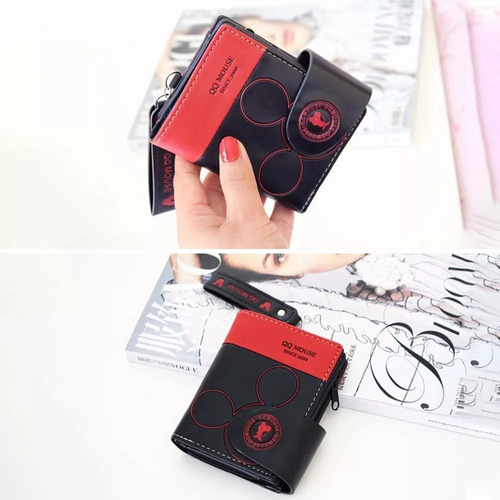 Cartera Femenina Plegable Con Cremallera De Dibujos Animados
