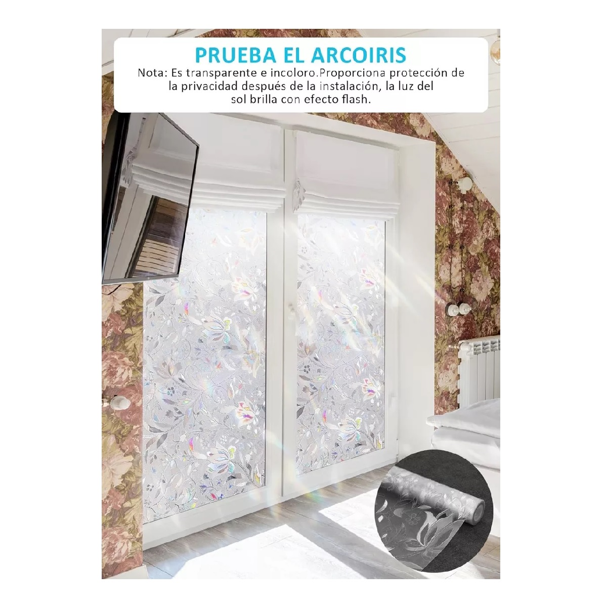 Película De Privacidad Para Ventana Tulipánvinilos Decorativo.