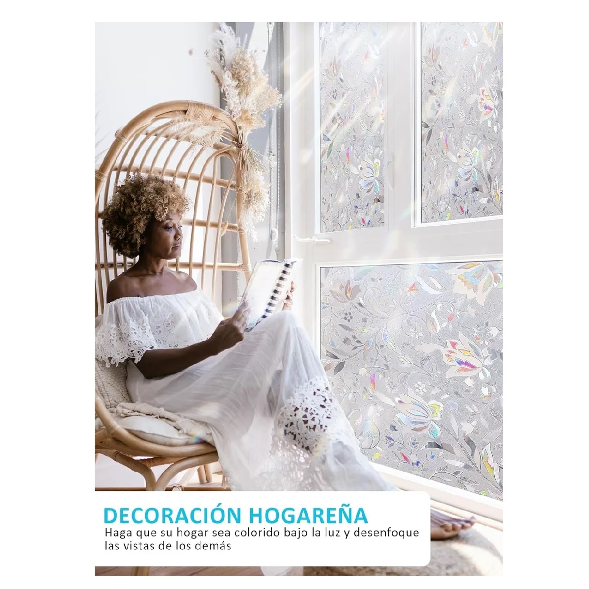 Película De Privacidad Para Ventana Tulipánvinilos Decorativo.