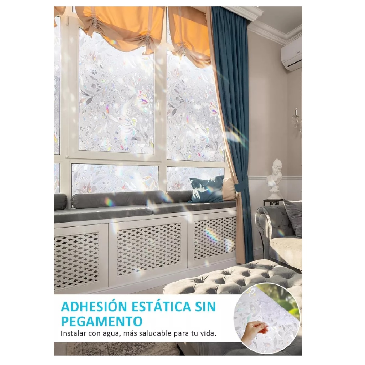 Película De Privacidad Para Ventana Tulipánvinilos Decorativo.