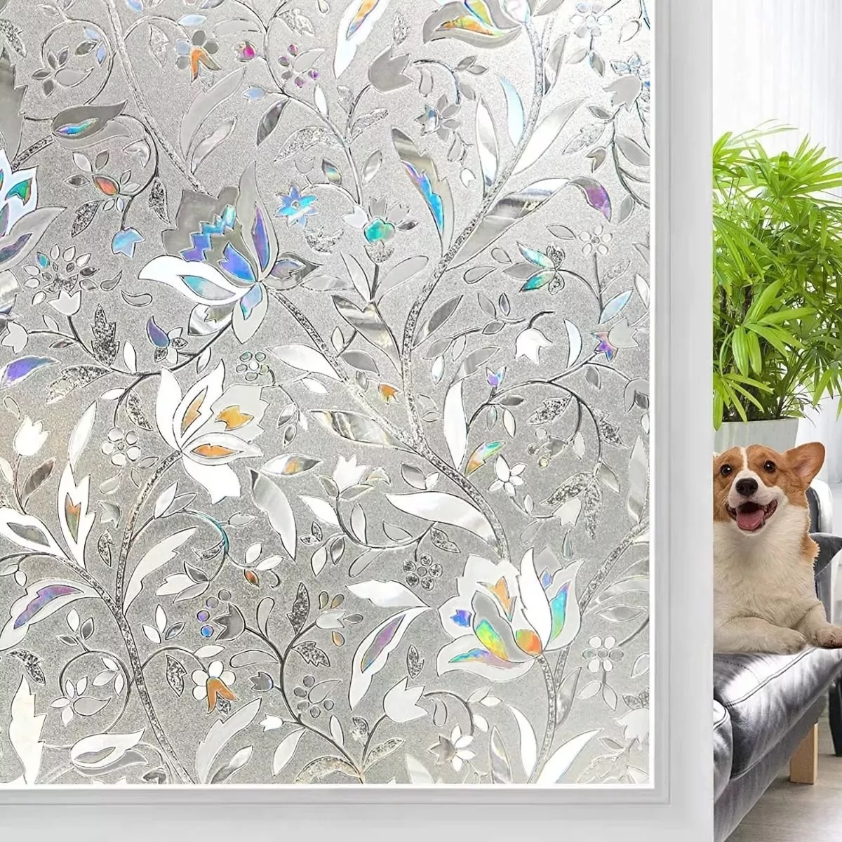 Película De Privacidad Para Ventana Tulipánvinilos Decorativo.