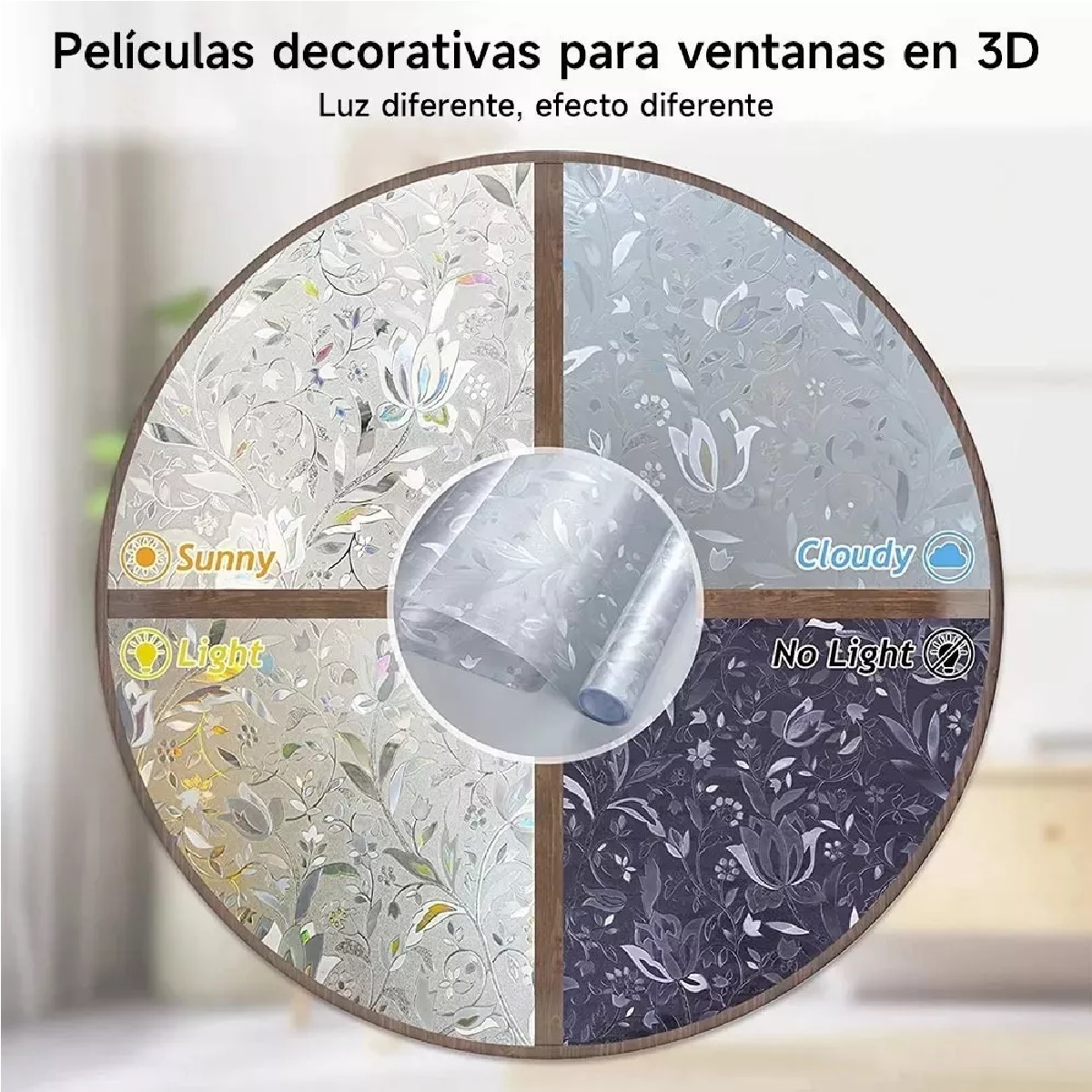 Película De Privacidad Para Ventana Tulipánvinilos Decorativo.