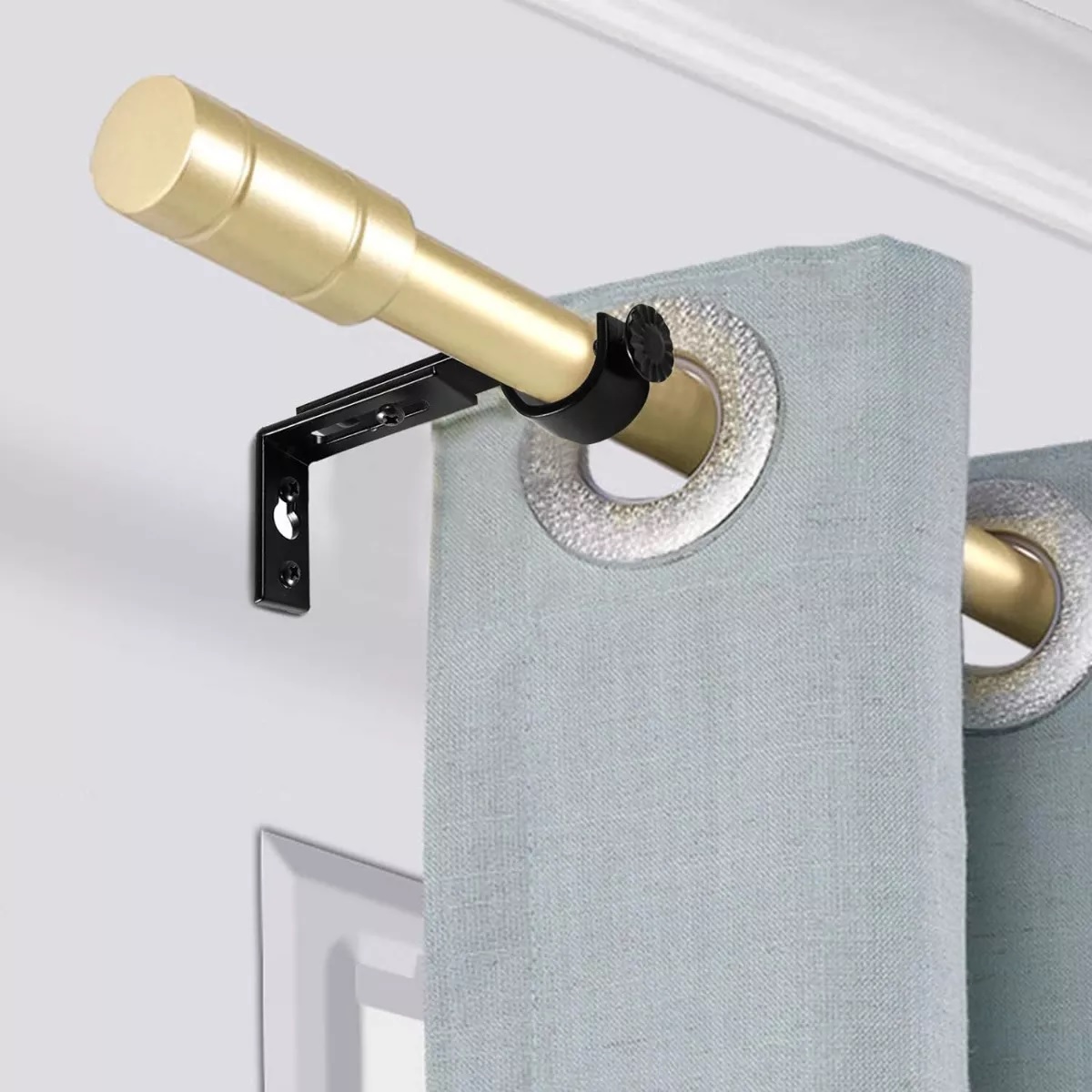 Set Soporte Cortinero Para Pared Ajustable Gancho De 10 Piezas.