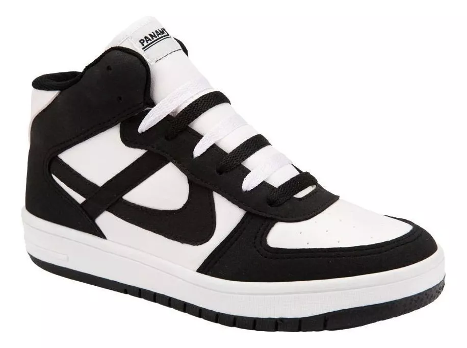 Tenis Casual Dama Panam Negro/blanco 1056593.