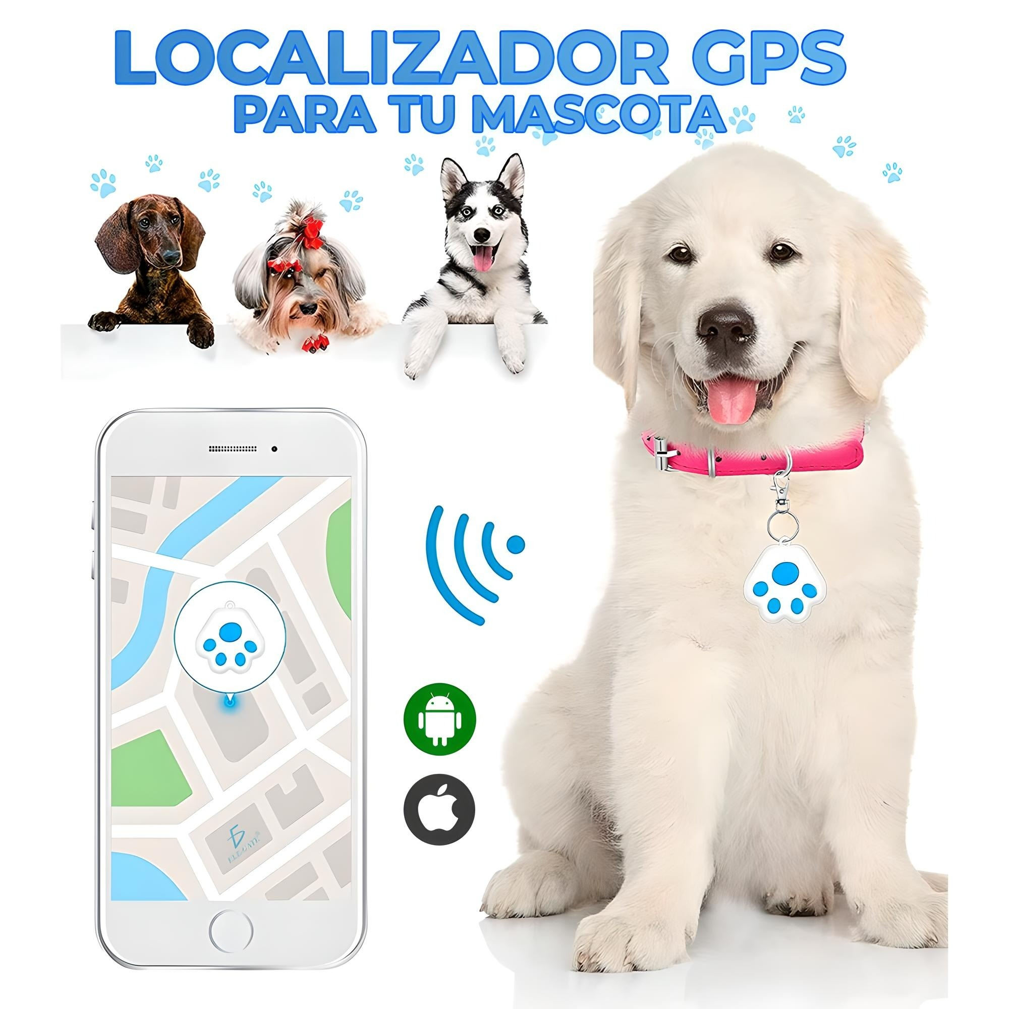 Rastreador Bluetooth Gps Mascotas Celular Carteras Niños