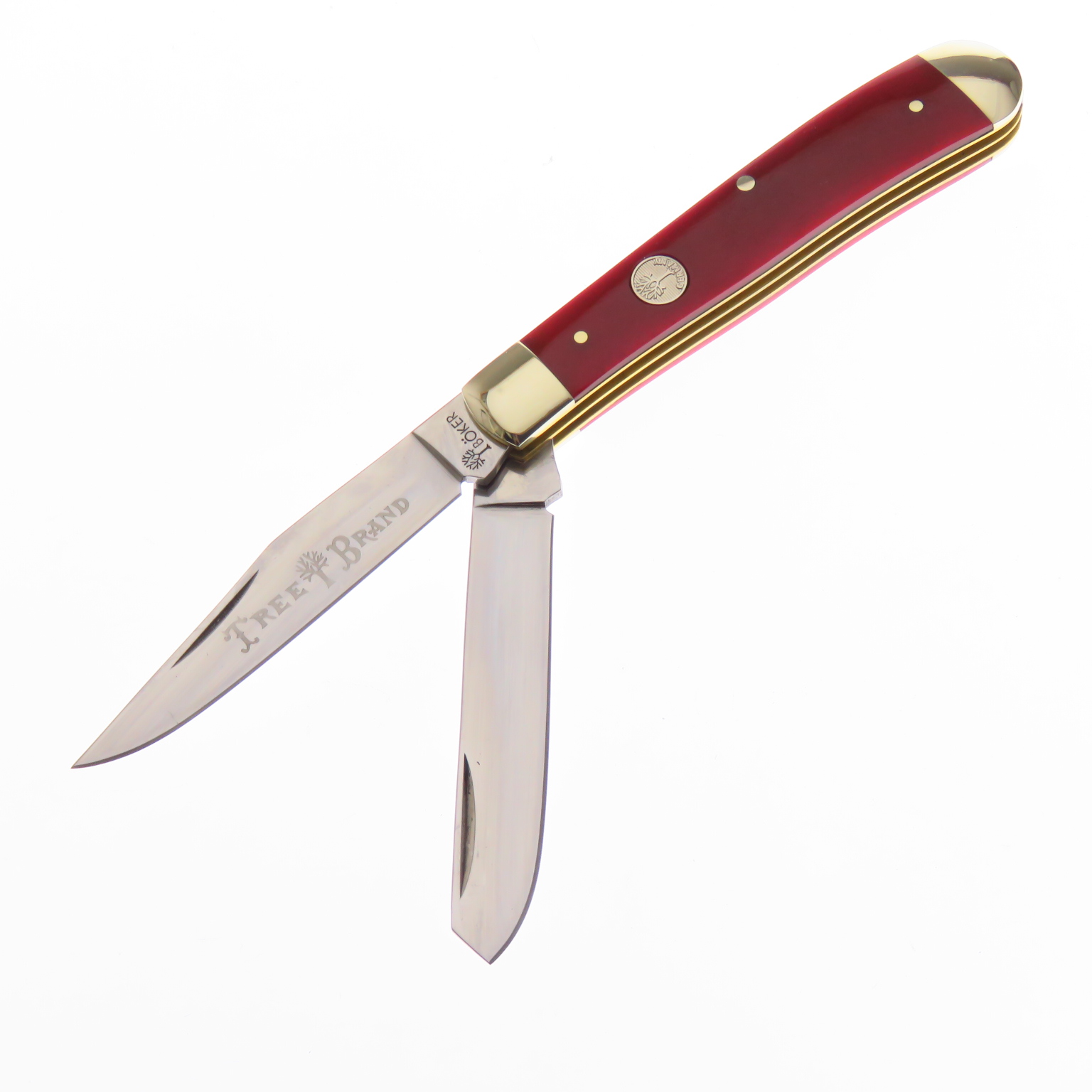 Bo110830 Boker Navaja Trapper 2.0 Hueso Rojo D2 Alto Carbon.