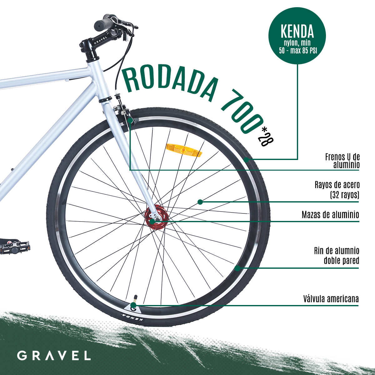 Bicicleta Gravel Fixie R700c Aluminio Color Azul Tamaño Del Cuadro 51.