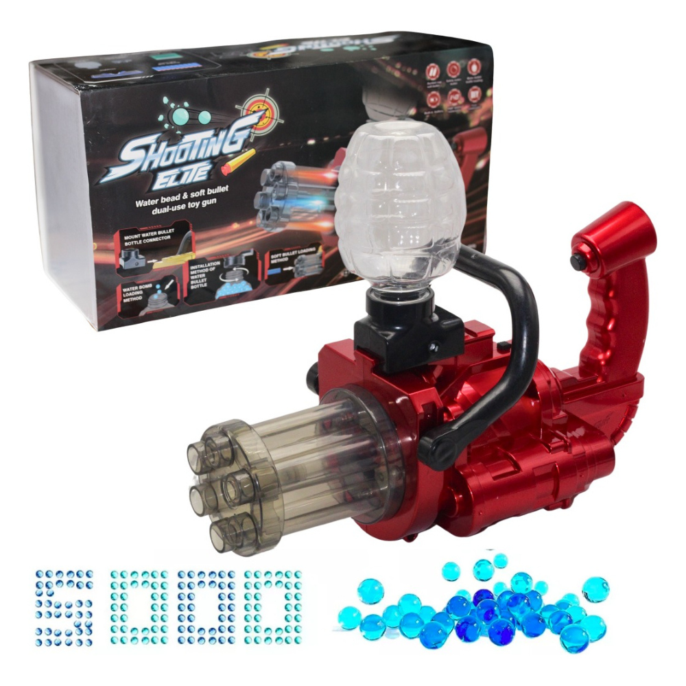 Ametralladora Electrica Torreta Pesada Hidrogel Gel Blaster,Lanzador para exteriores,Gel Blaster, Juego de Equipo Disparo de Proyectiles de Hidrogel, Batería Recargable..