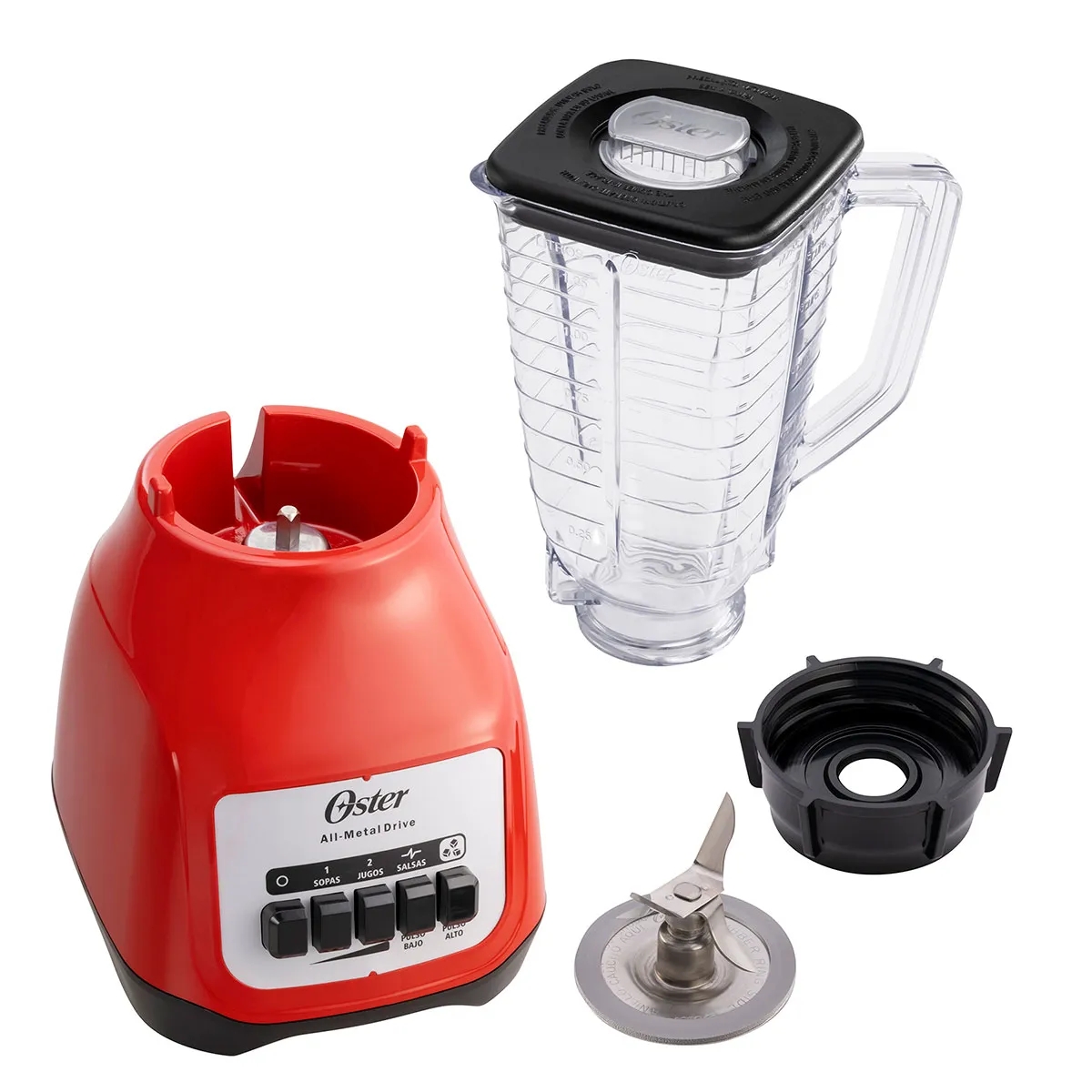 Licuadora Oster SohoLite BLSTKA 1.25Lts 450W 2Velocidades - Rojo.