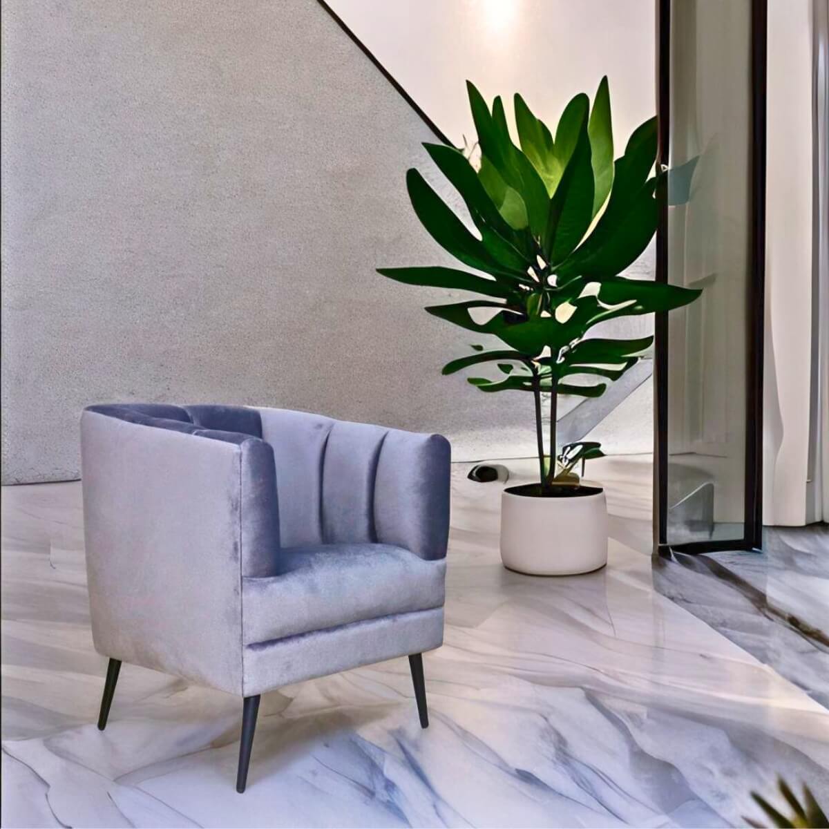 Sillón Ocasional Dali para Sala en Gris Oxford .