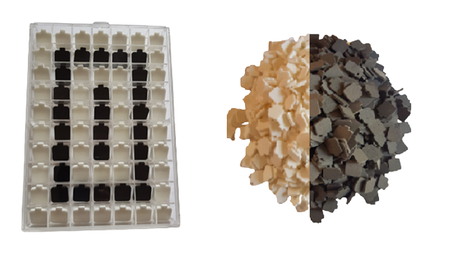 Caja de Acrilico para aretes 70 Pares + 280 almohadillas blisters