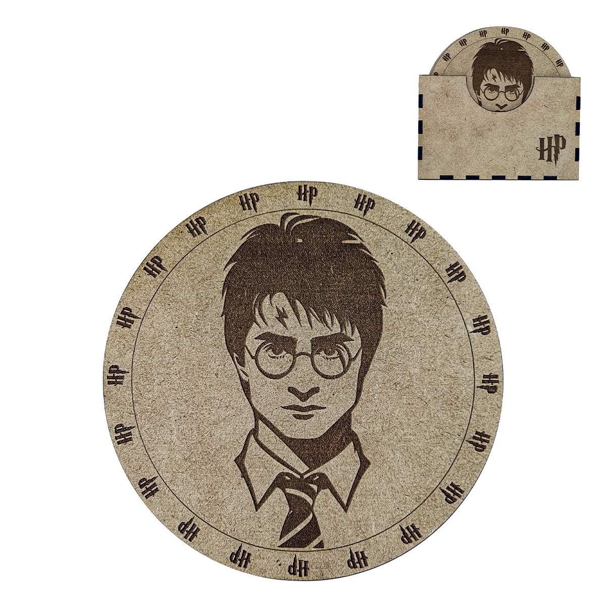 Portavasos Tipo Harry Potter 6 piezas Mdf.