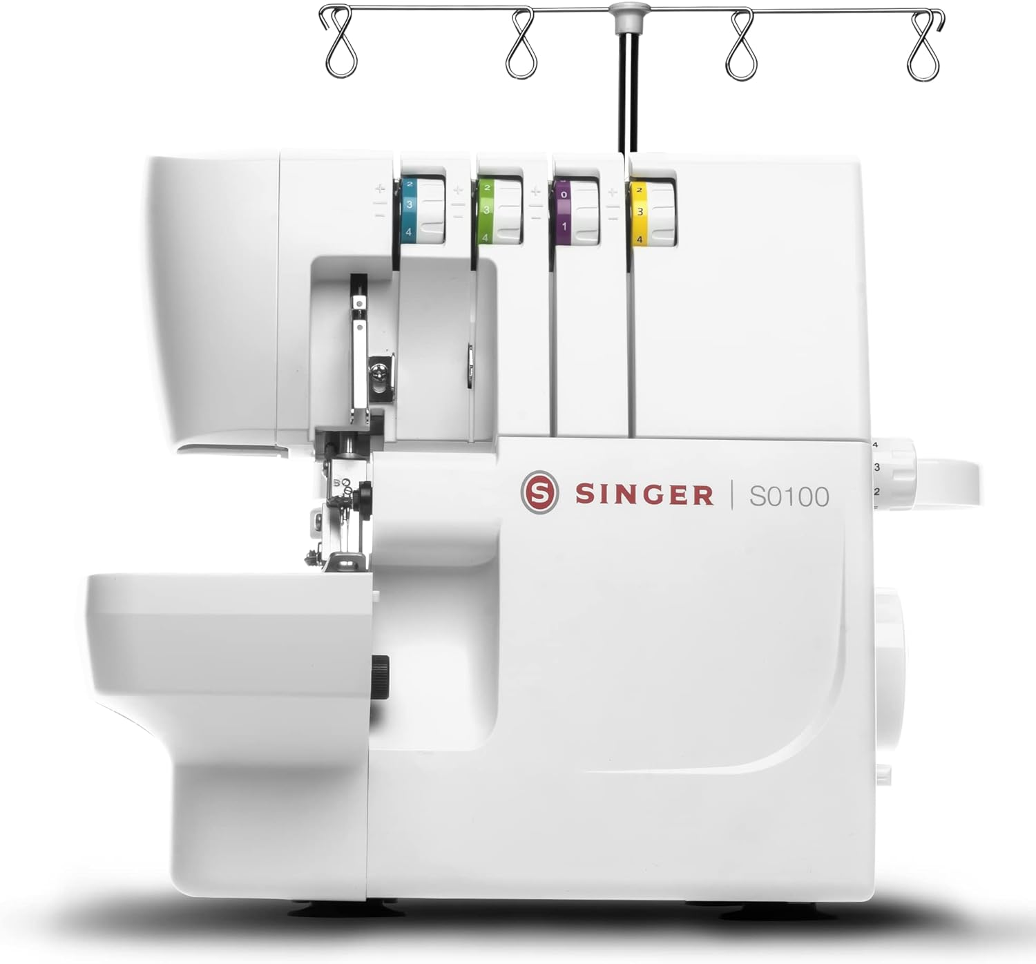 Maquina de coser overlock 4 hilos marca singer s0105.