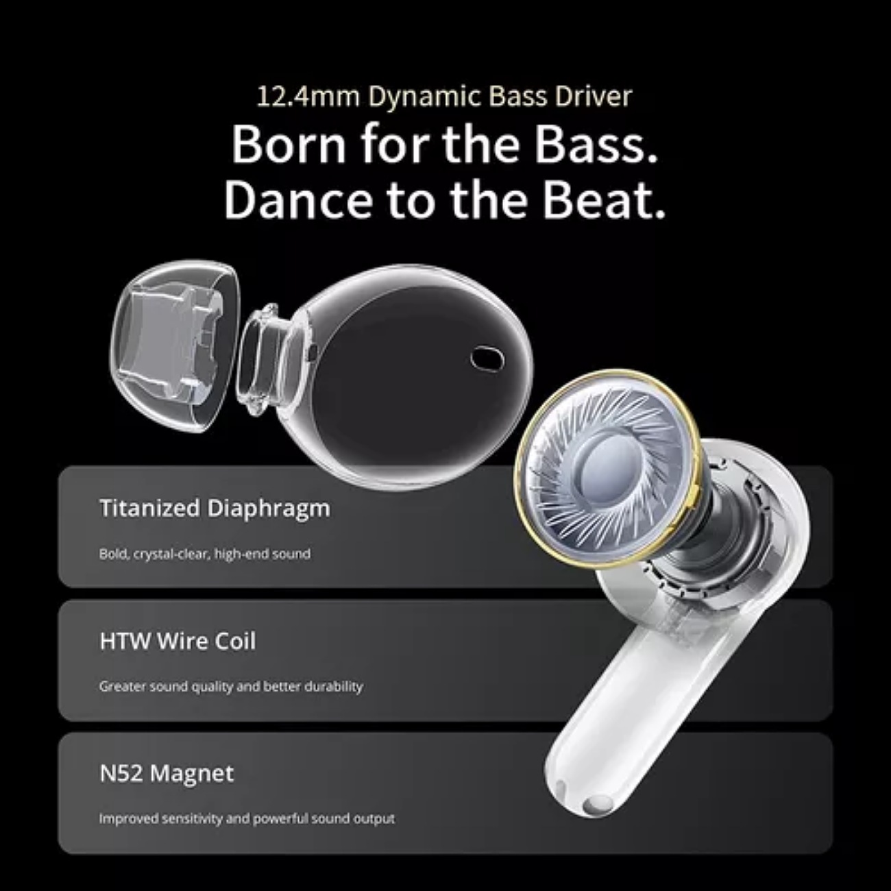 Realme Buds T300 Cancelación Ruido 30db Audio Espacial 360° Negro