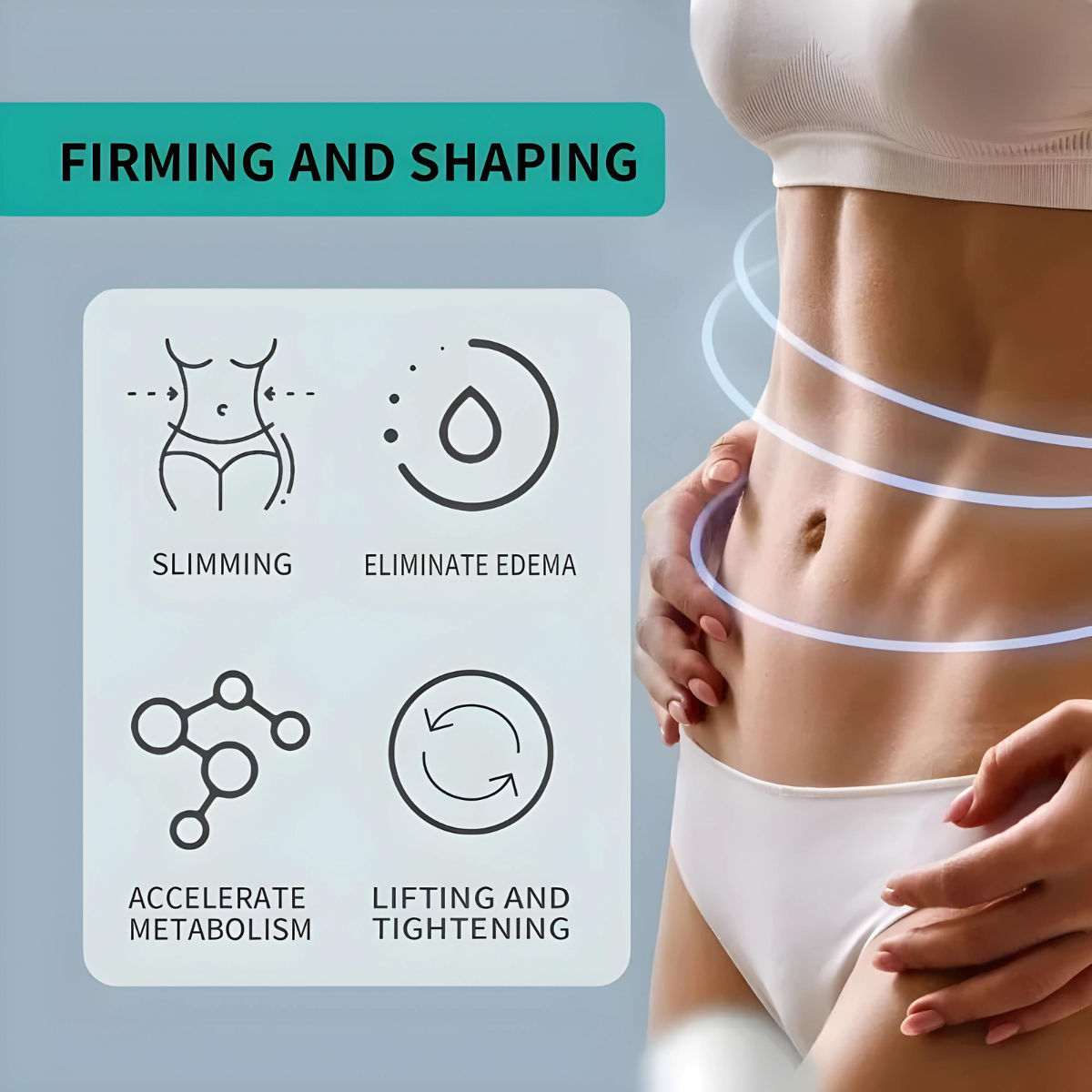 Parche reductor de abdomen, 10 parches termogénicos para ayudar a la perdida de peso