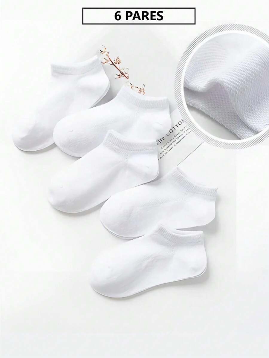 Tines, 6 pares de calcetines tobillera color negro o blanco