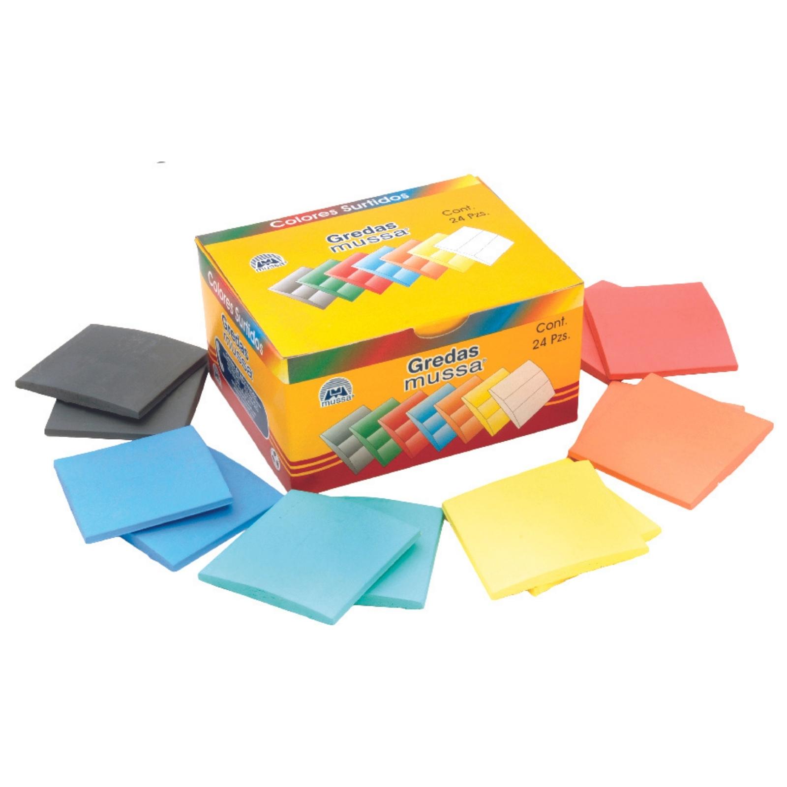 Gredas Caja con 24 Pzs Colores Surtidos. Marcadores de telas