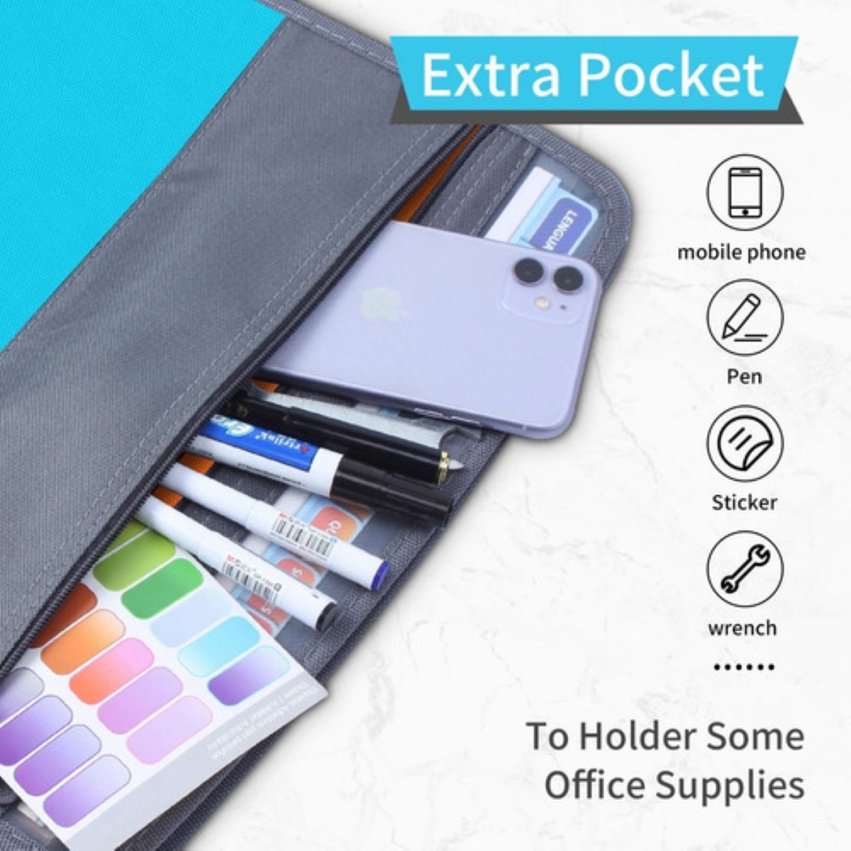 Archivero Legal Expandible Con Cierre Y 13 Compartimentos.