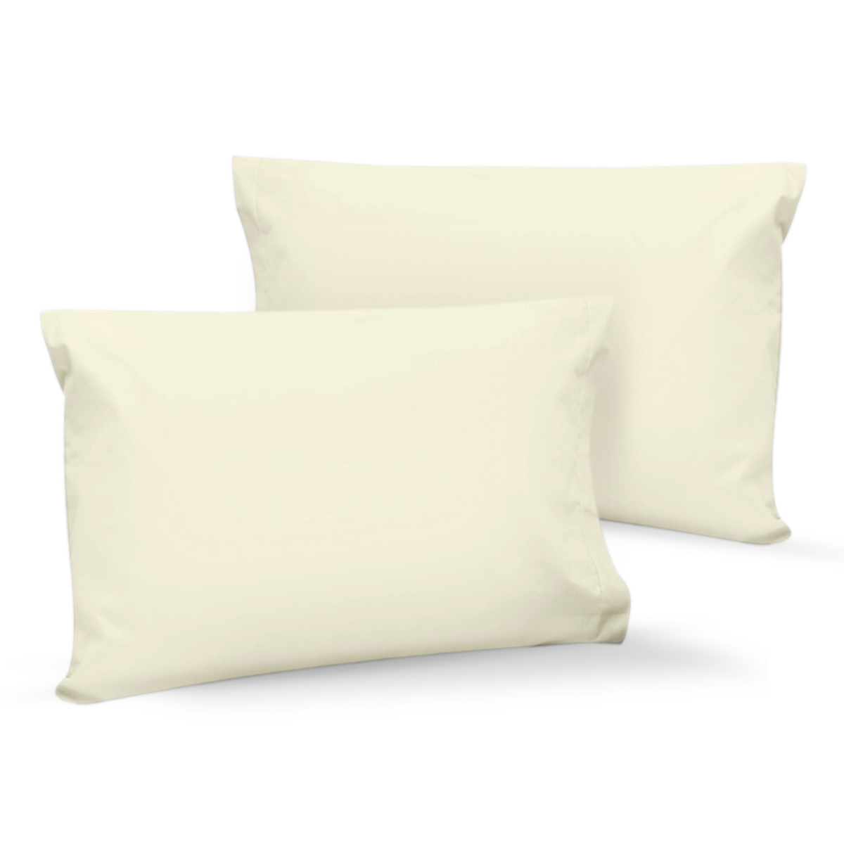 Par de Fundas de almohada Algodón Confort Percal 300 - Estándar - Hueso