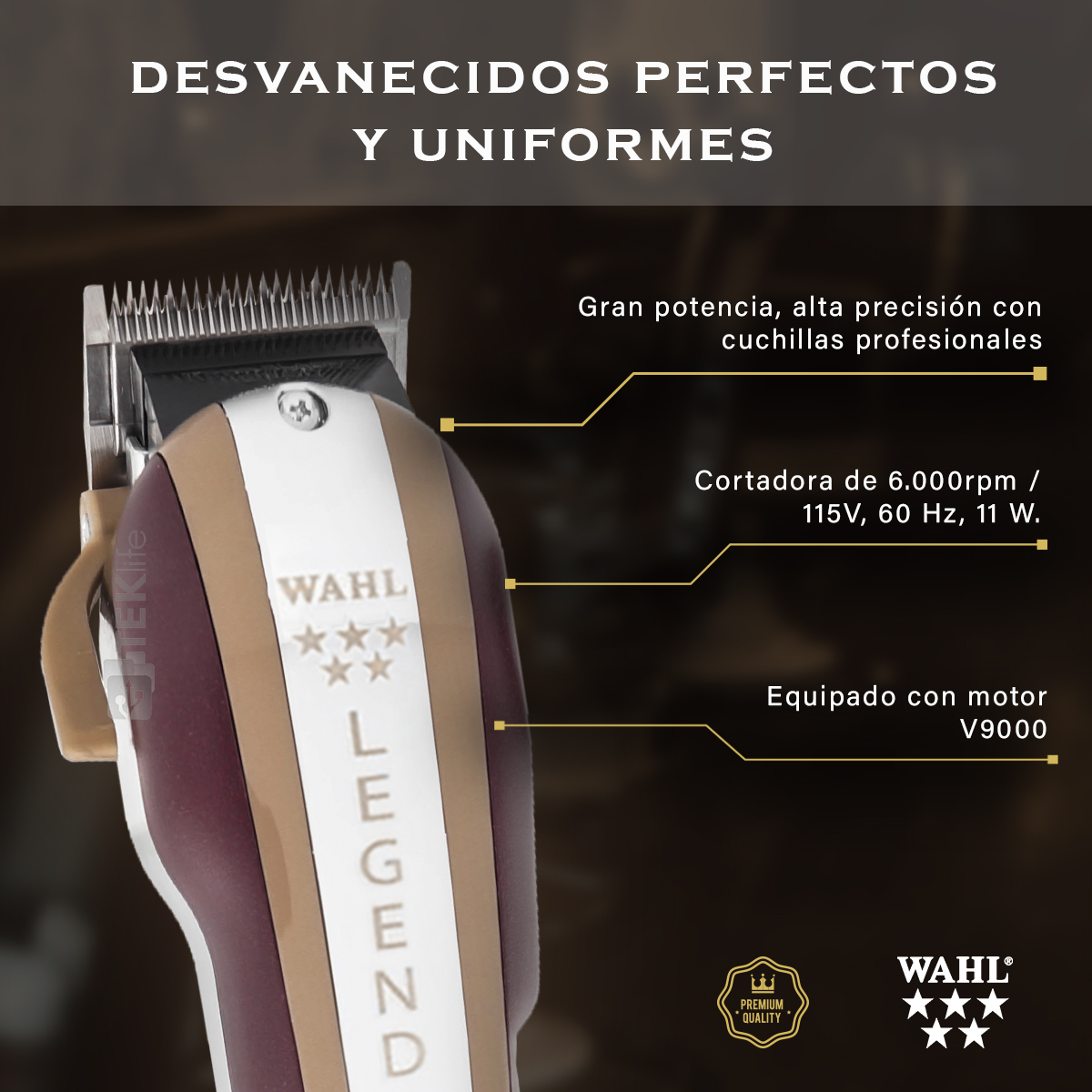 Maquina Clipper Profesional Salon Barber Wahl Legend Cl 