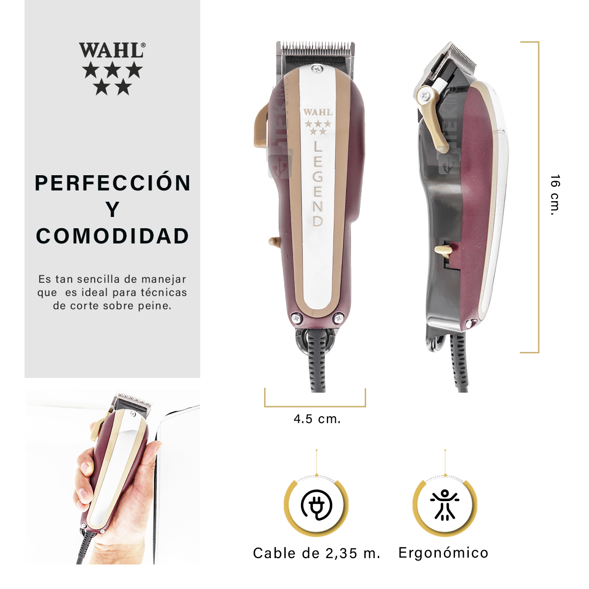 Maquina Clipper Profesional Salon Barber Wahl Legend Cl 