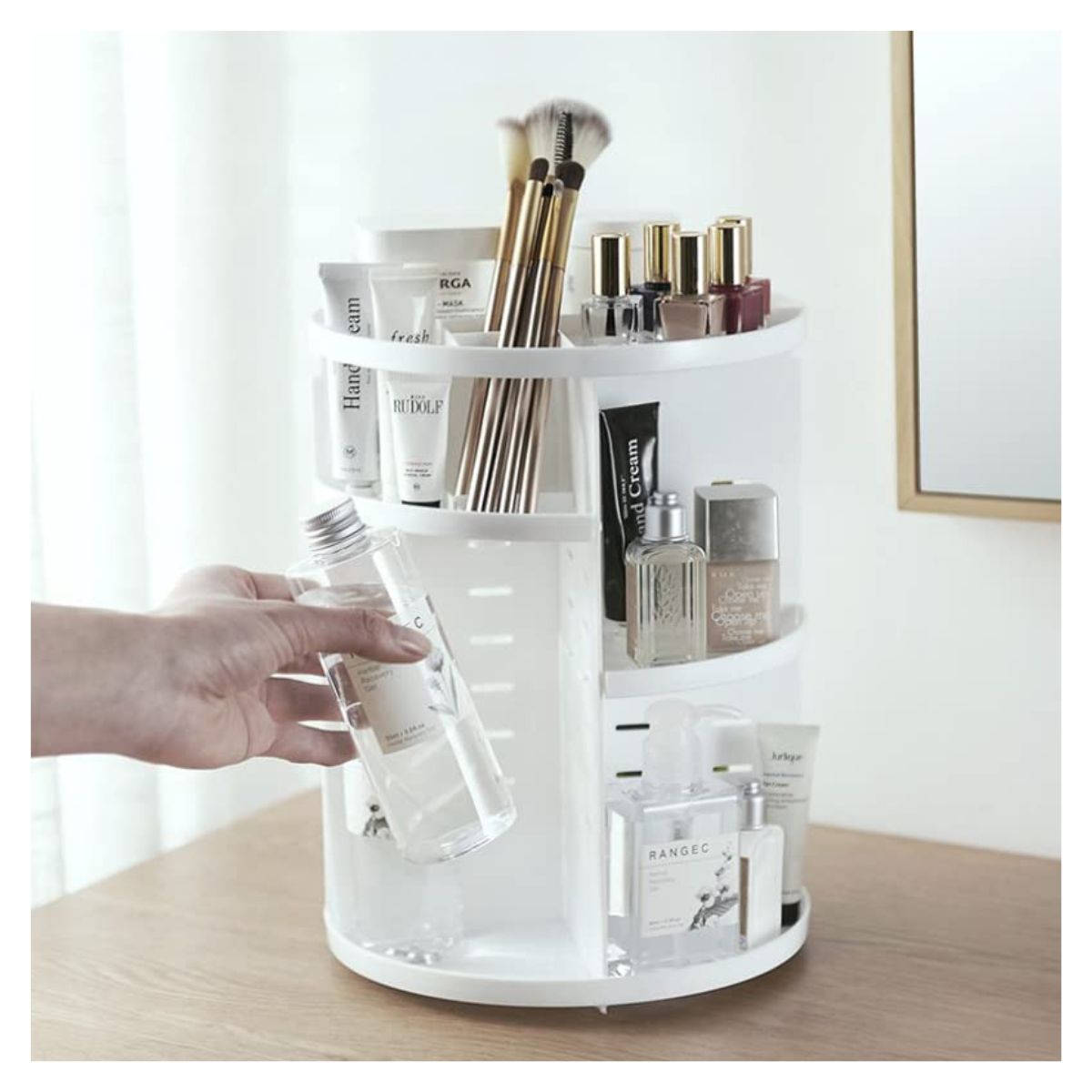 Organizador de Maquillaje Rosa,Negro,Blanco .