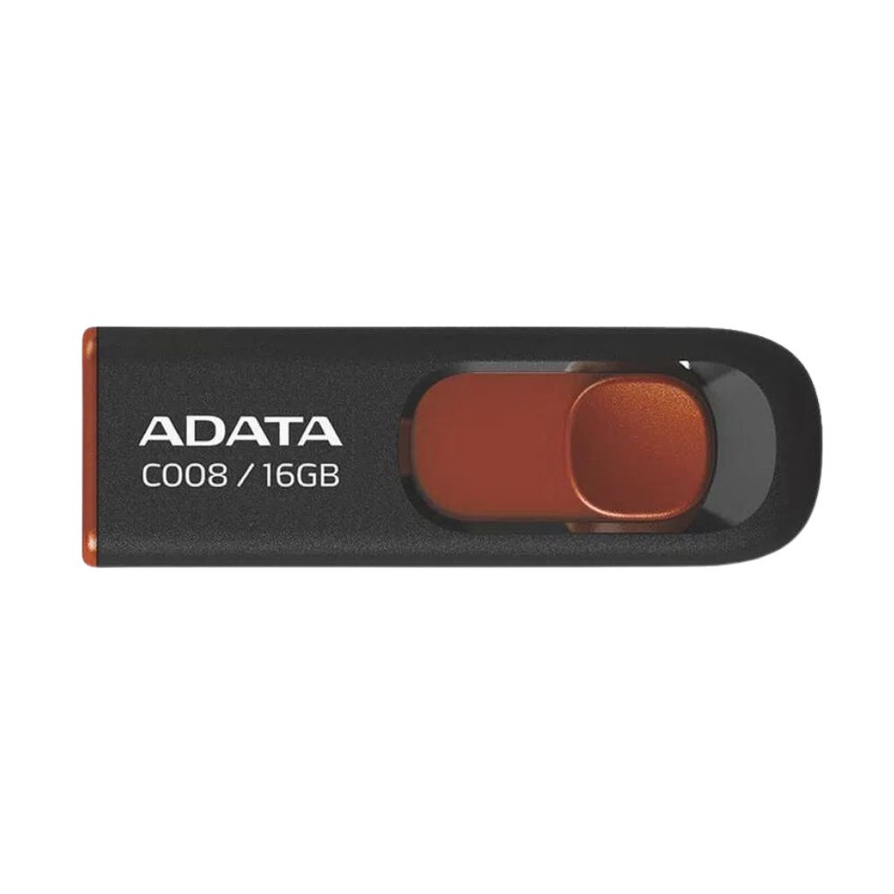 Memoria USB Adata 16GB 2.0 C008 Color Negra y Roja