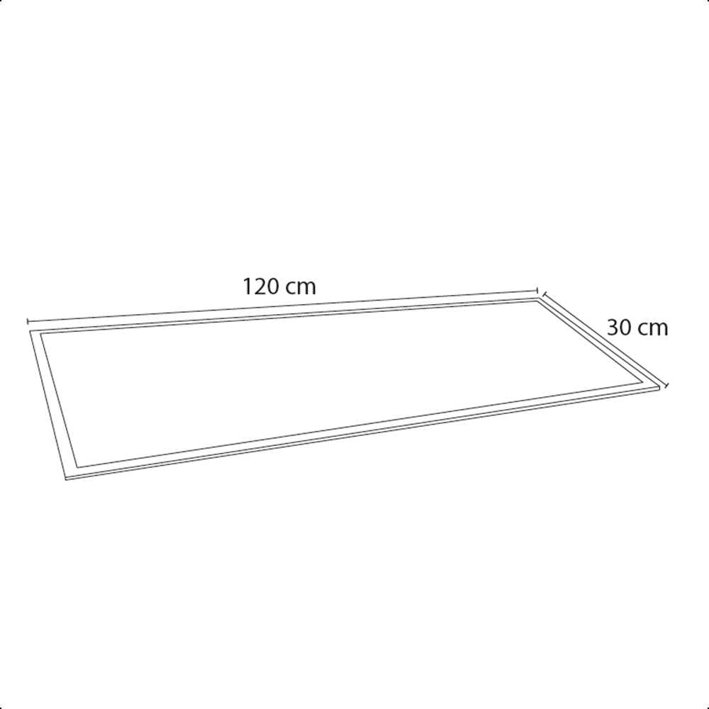 Panel Led Backlit 40W Rectangular 120 x 30 cm Luz Blanca Fría Empotrable