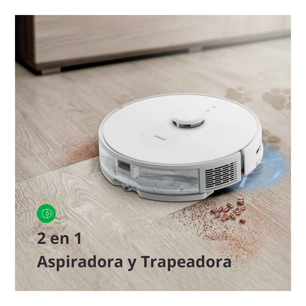 360 S8 Robot de Vacío y Fregona Blanco Mapeo Inteligente