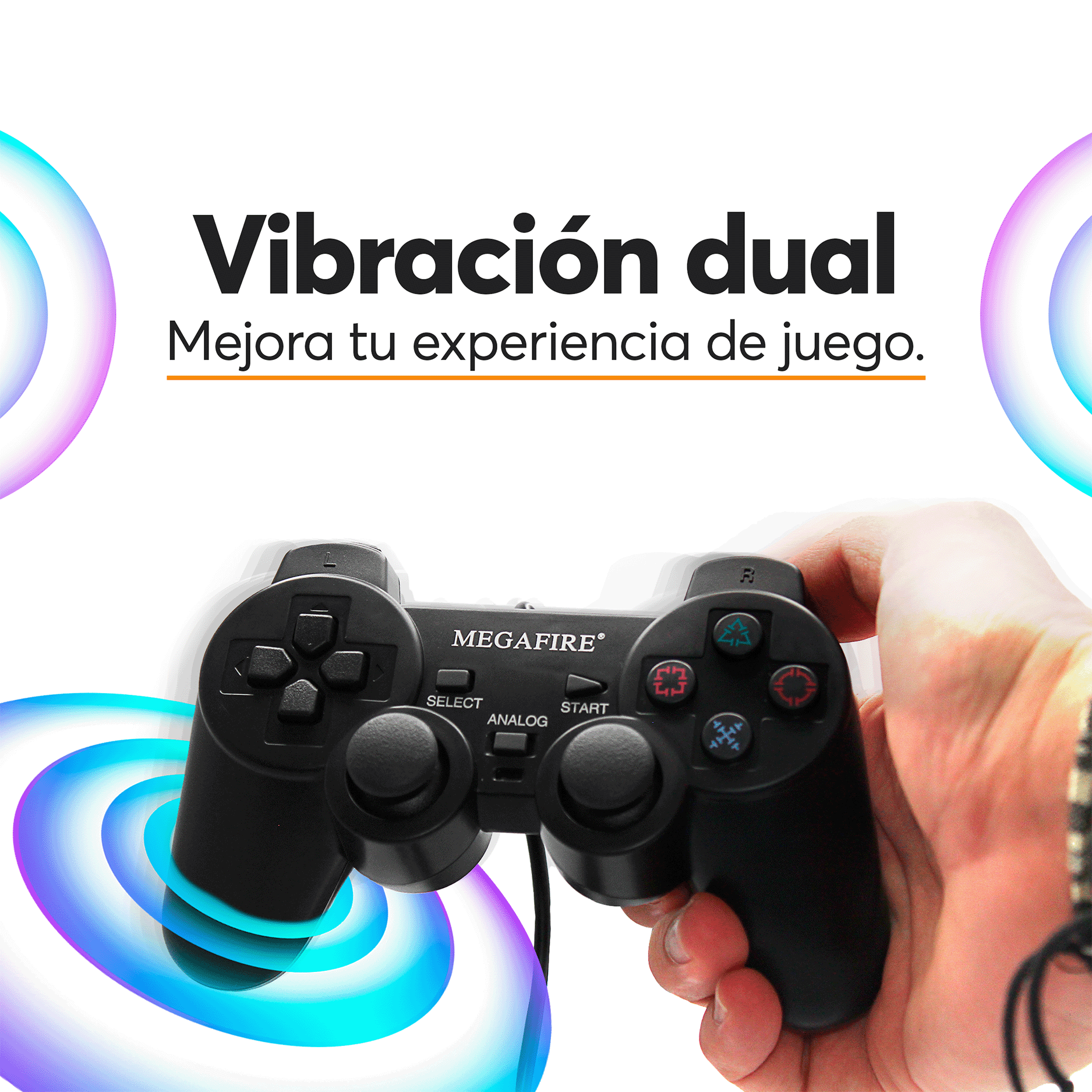 Control Archy Alambrico Gamepad para PC USB Plug&Play.