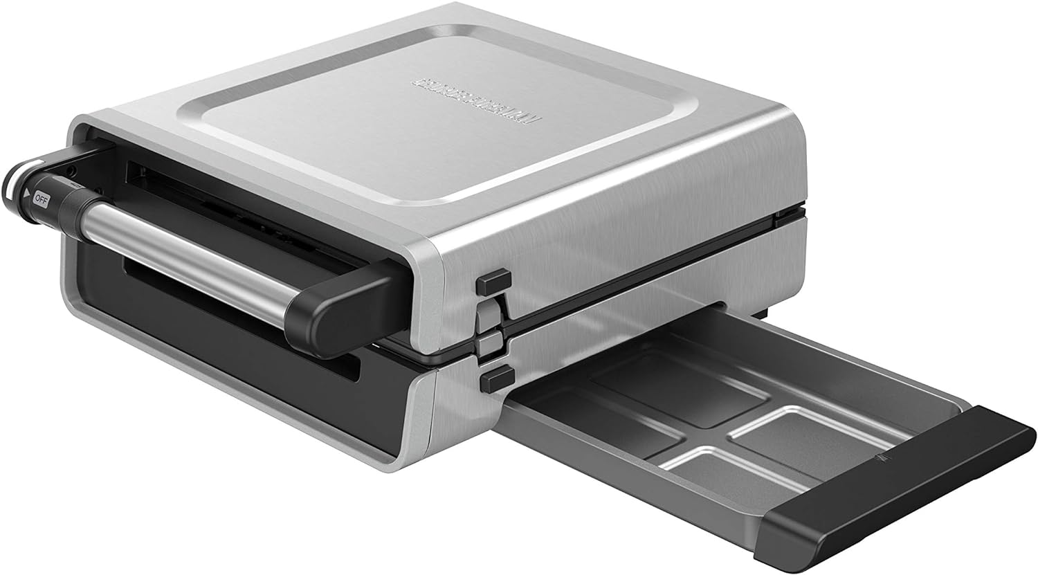 Parrilla eléctrica smokeless de contacto tipo panini George Foreman.