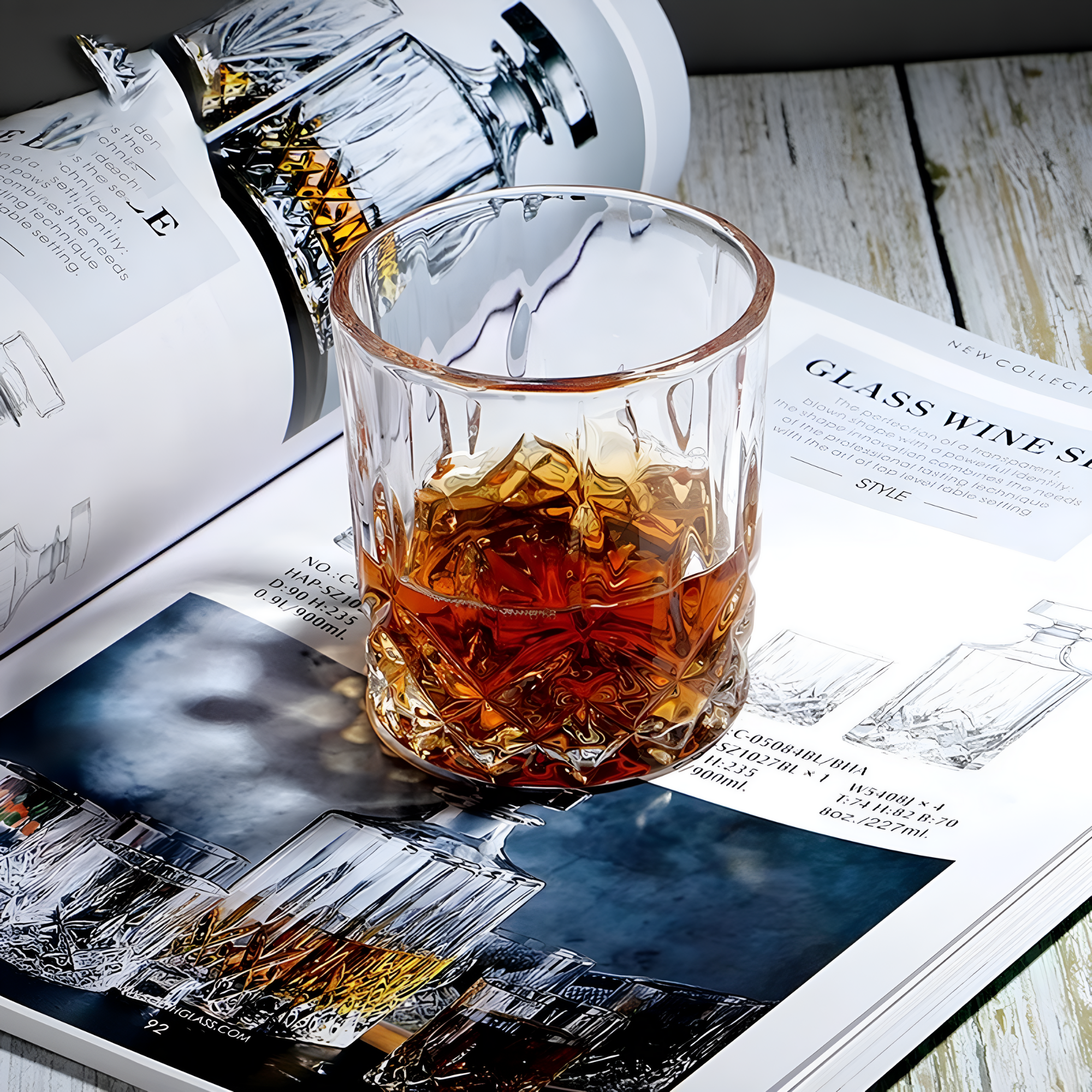 Vasos De Vidrio Whiskey Ecomlab Old Fashion Set Regalo 4 Pcs.