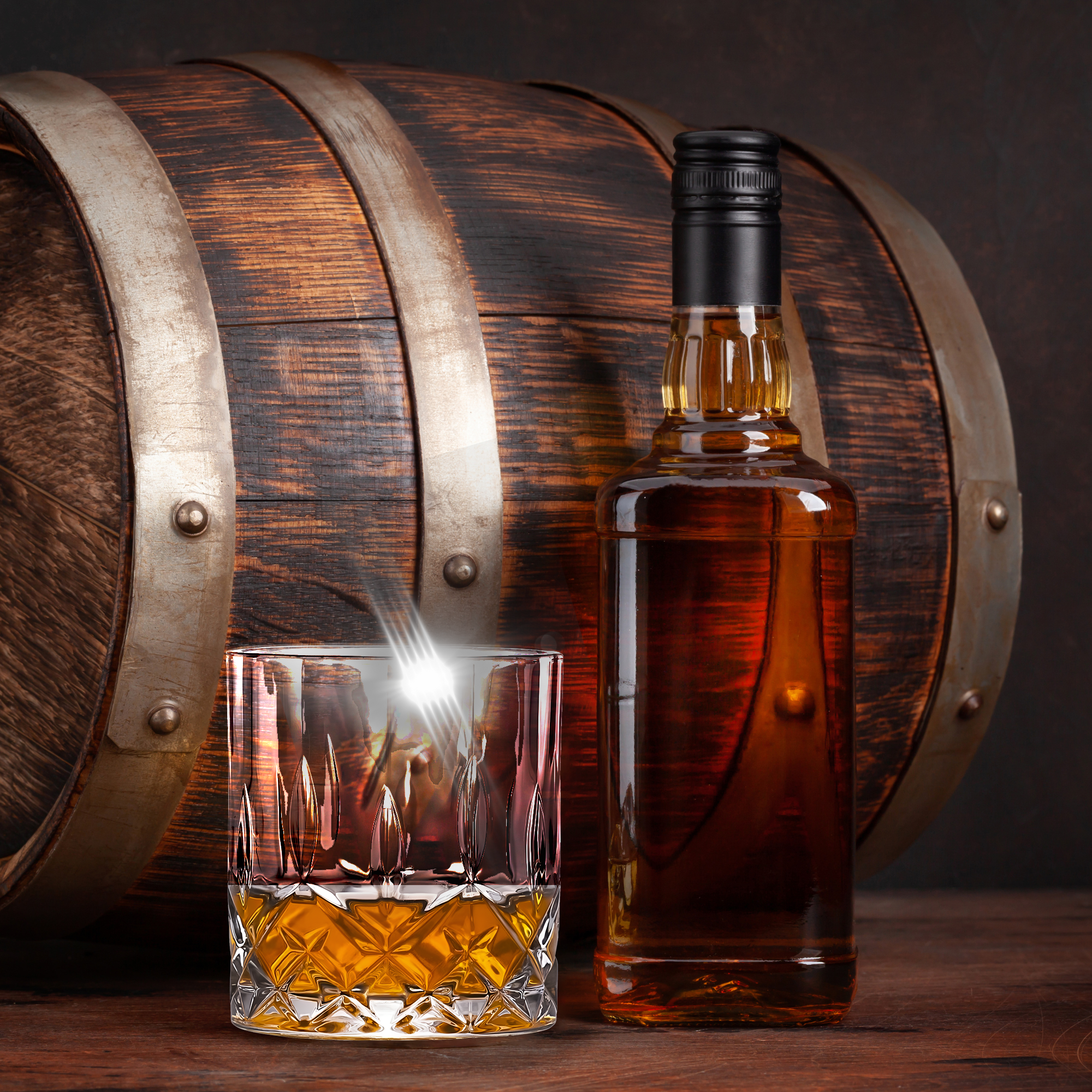 Vasos De Vidrio Whiskey Ecomlab Old Fashion Set Regalo 4 Pcs.