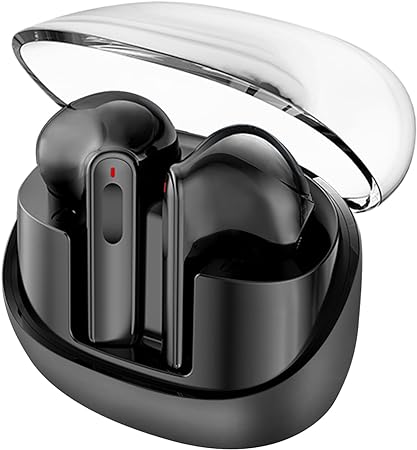 Audífonos Inalámbricos,Bluetooth 5.3 con 9D Estéreo HiFi,Auriculares Superligero Y Impermeable IPX7,Cancelación de Ruido, Audífonos Bluetooth con Control Táctil, Ideal para Xiaomi/Huawei/Samsung-Negro.