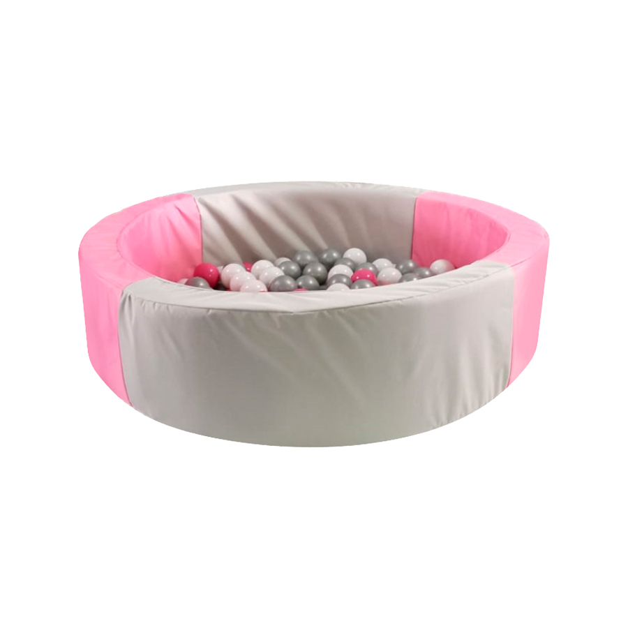Alberca De Pelotas + Kit De Estimulación Temprana + 150 Pelotas Calidad Premium Rosa Perla 