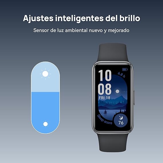 HUAWEI Band 9 (Garantía en México), 1.47”AMOLED, Larga Duración de 2 semanas, Ajuste de Brillo automático, Mayor precisión de medición, Compatible con Android & iOS, Negro.