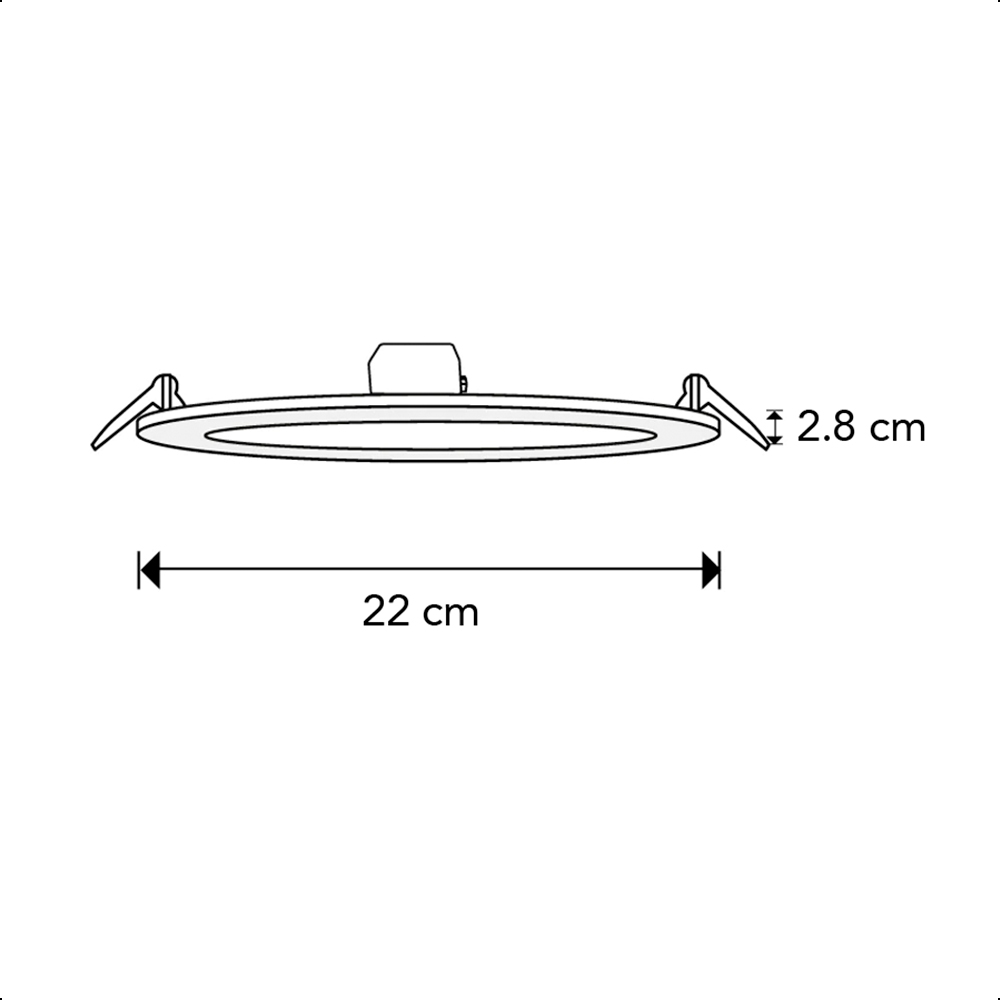 ICON Luminario Led Downlight Lámpara de Techo Empotrable 18W Luz Neutra ...
