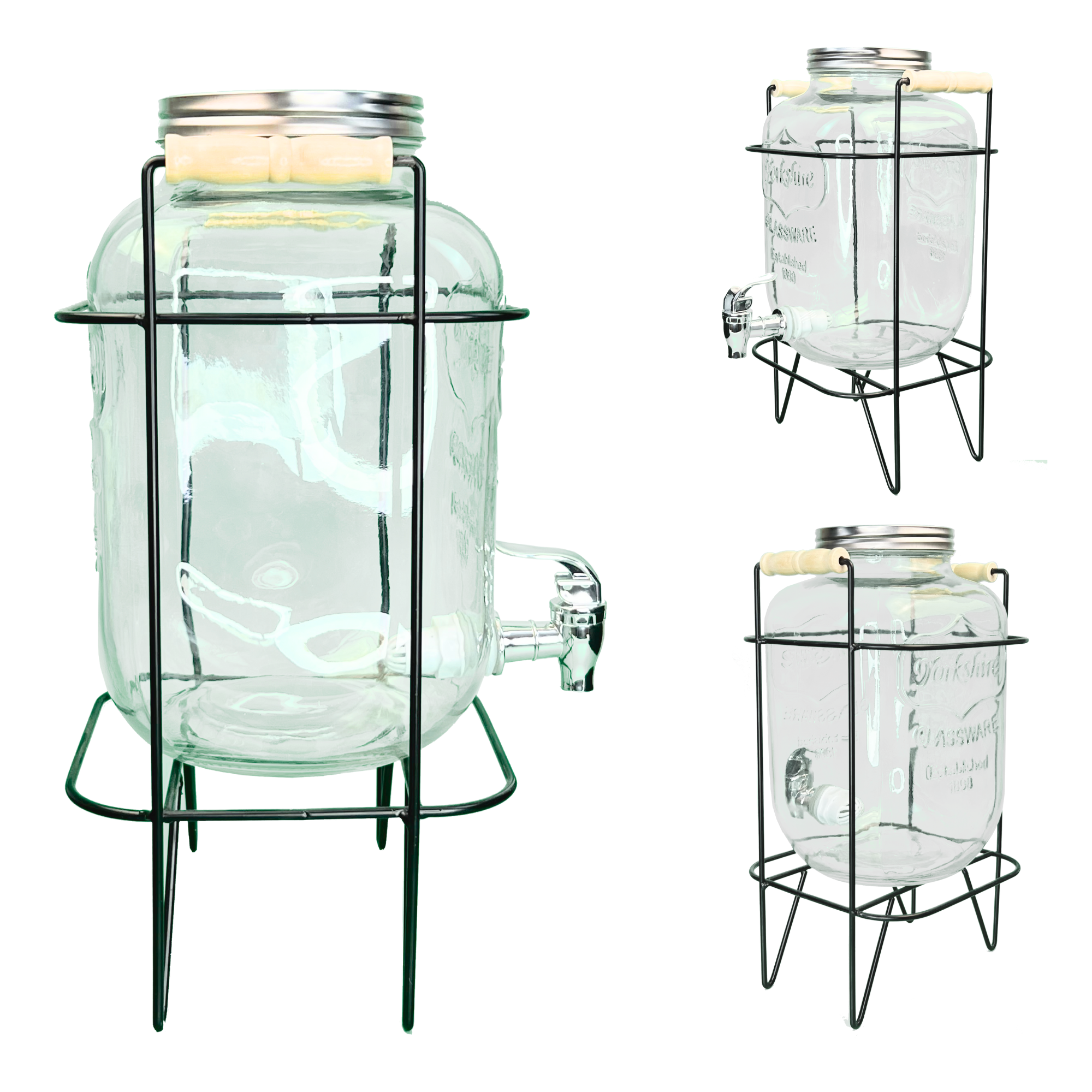 Dispensador De Bebidas Vitrolero Ecomlab Con Base Metálica.